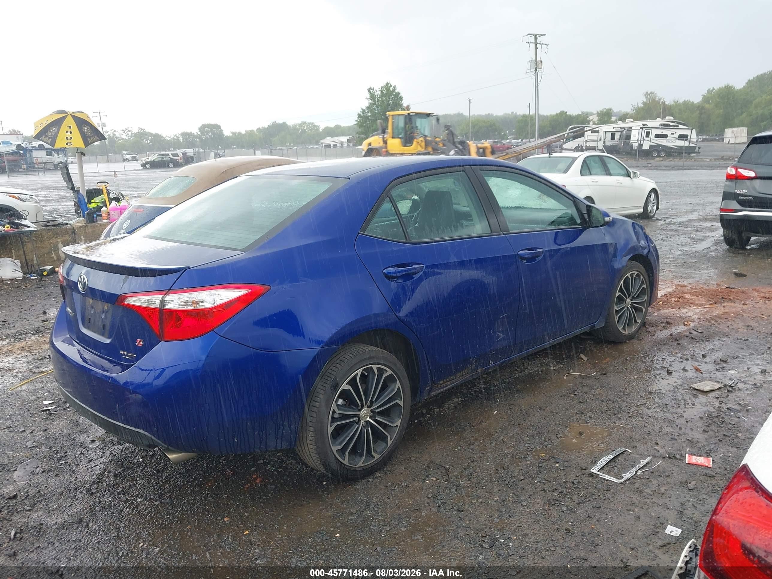 2015 Toyota Corolla S Plus Blue vin: 2T1BURHE1FC265476