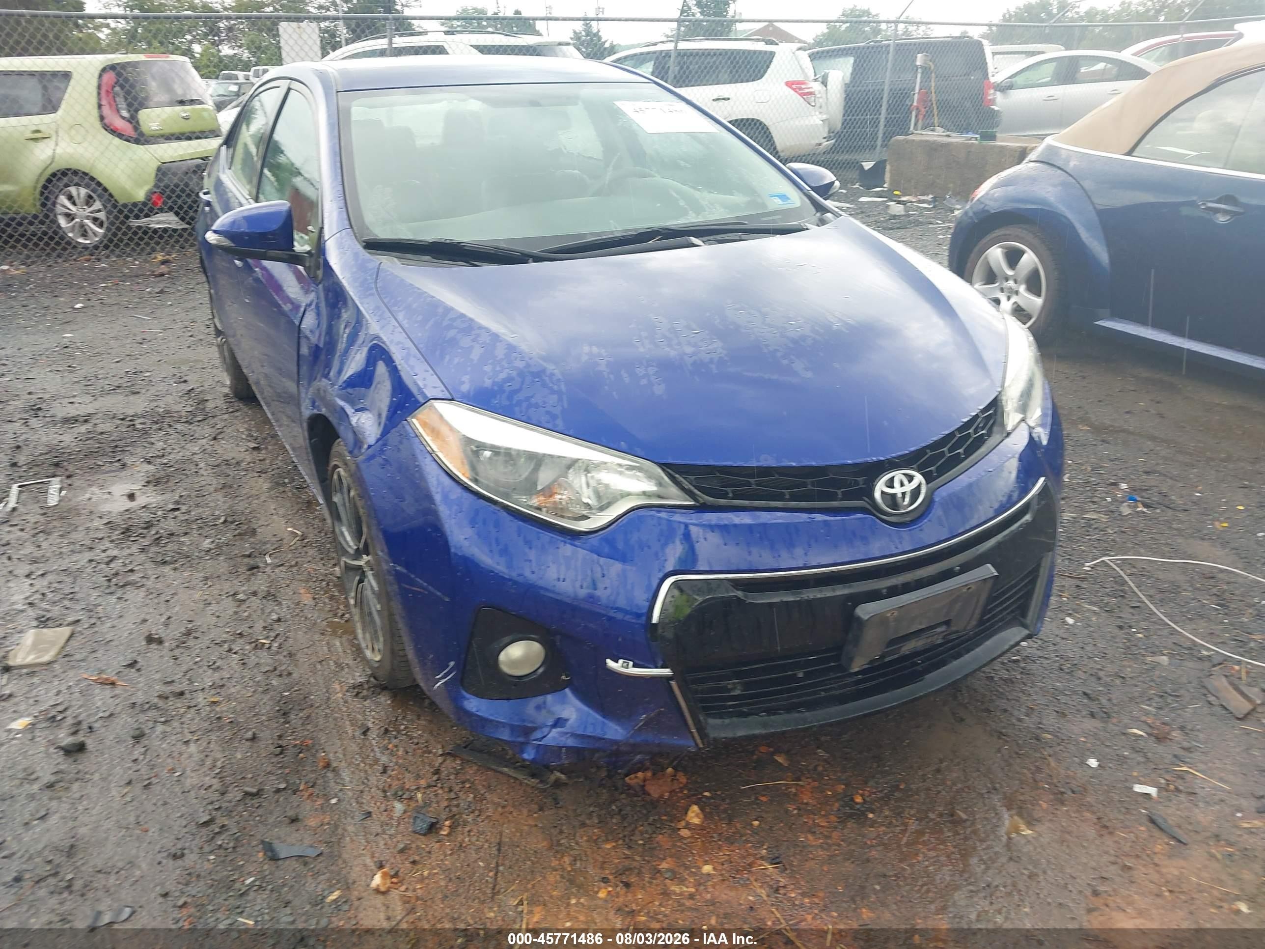 2015 Toyota Corolla S Plus Blue vin: 2T1BURHE1FC265476