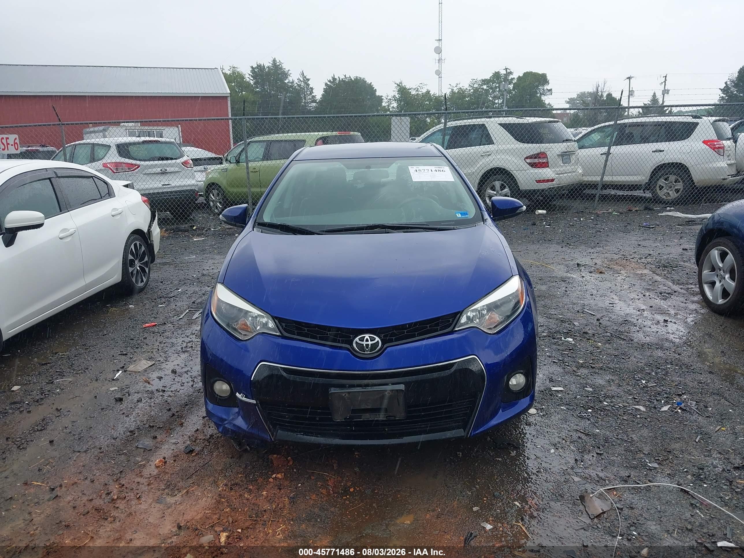 2015 Toyota Corolla S Plus Blue vin: 2T1BURHE1FC265476