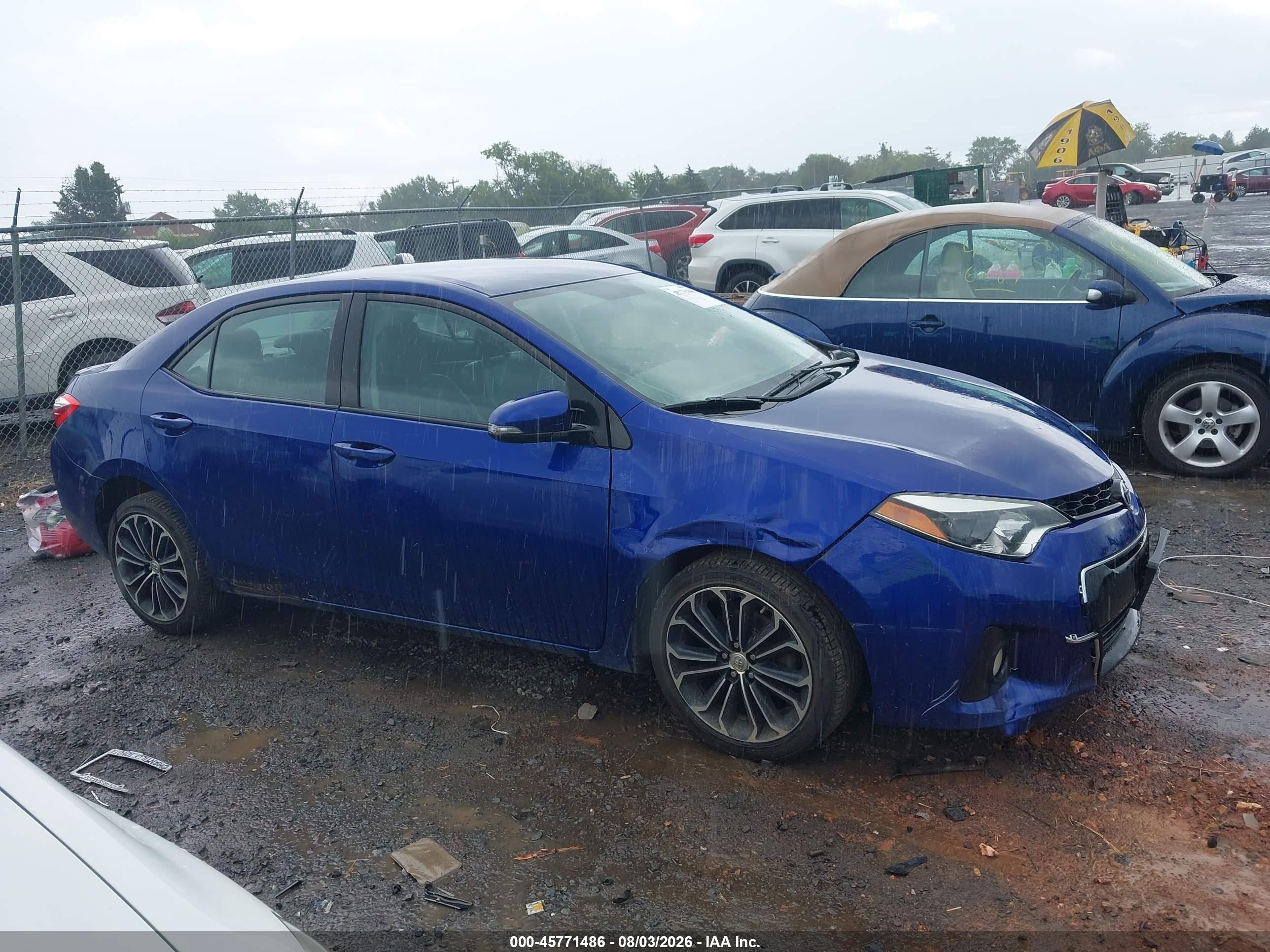 2015 Toyota Corolla S Plus Blue vin: 2T1BURHE1FC265476
