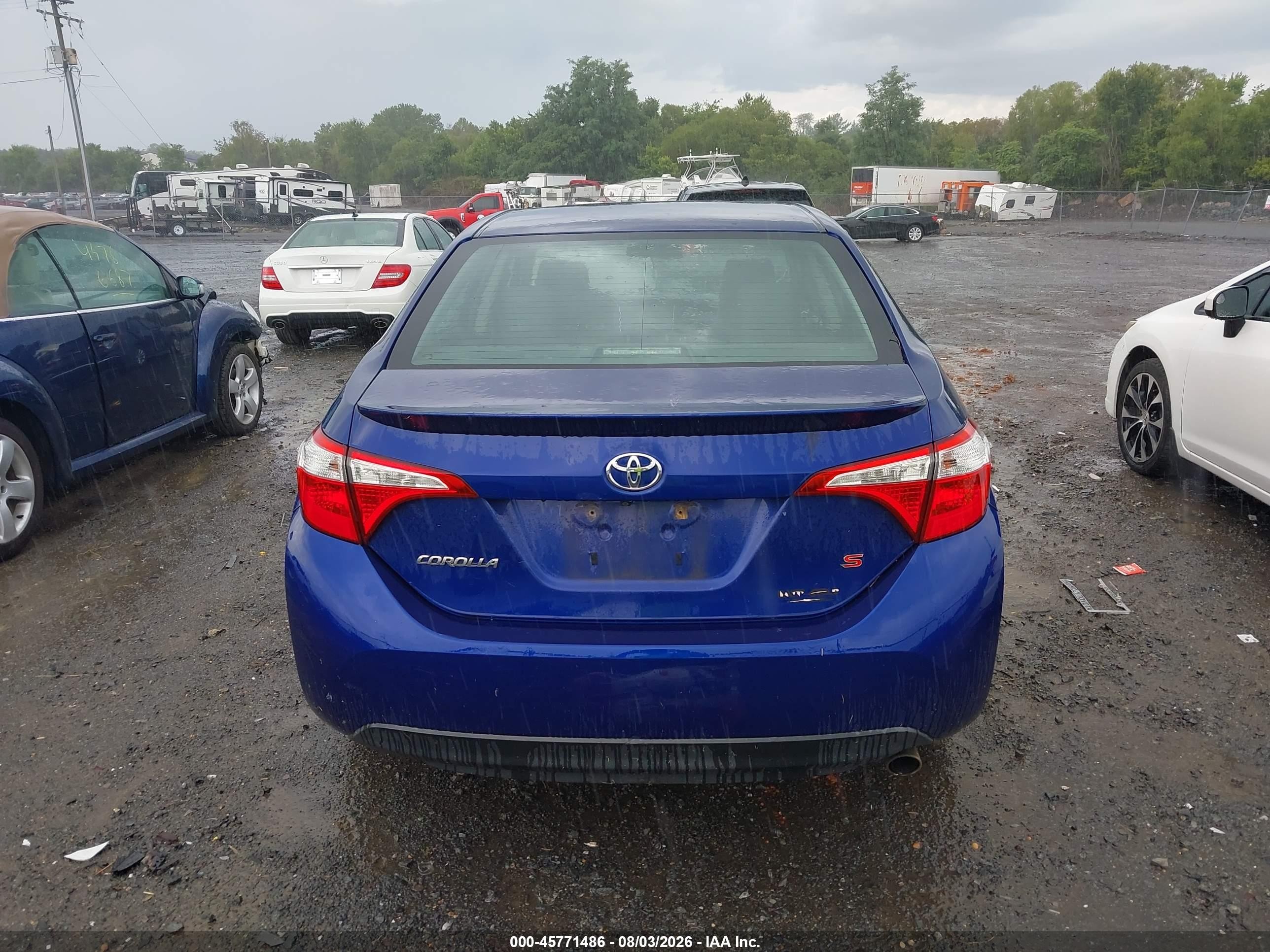 2015 Toyota Corolla S Plus Blue vin: 2T1BURHE1FC265476