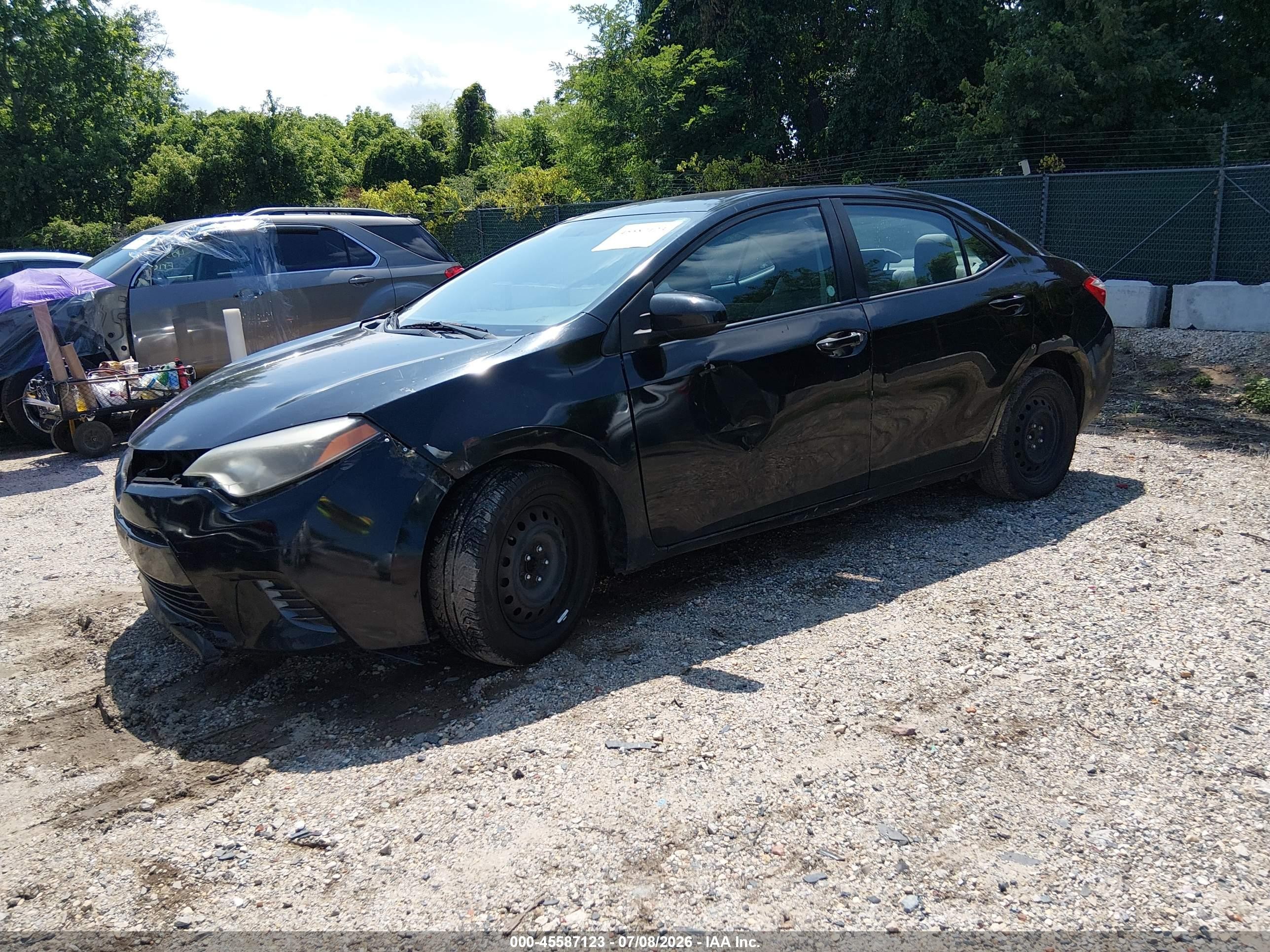 2015 Toyota Corolla Le Black vin: 2T1BURHE1FC270287