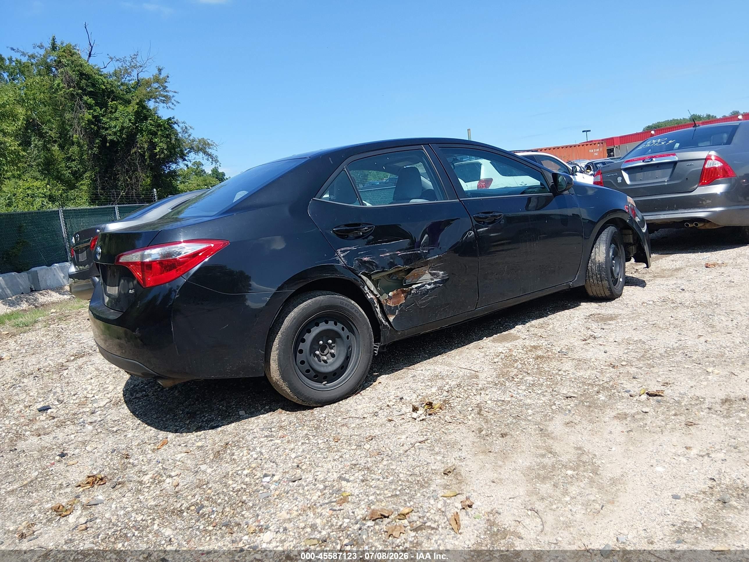 2015 Toyota Corolla Le Black vin: 2T1BURHE1FC270287
