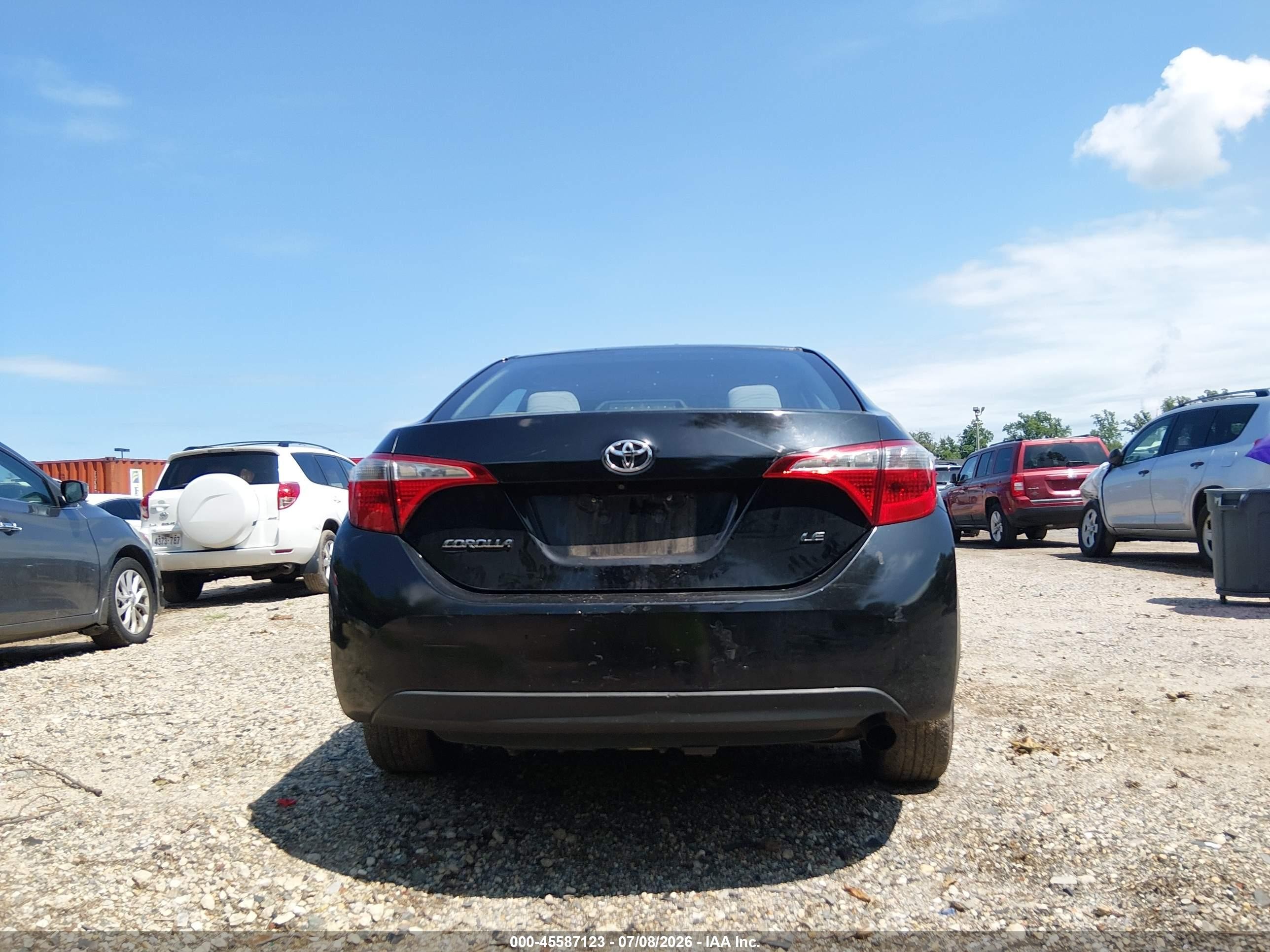 2015 Toyota Corolla Le Black vin: 2T1BURHE1FC270287