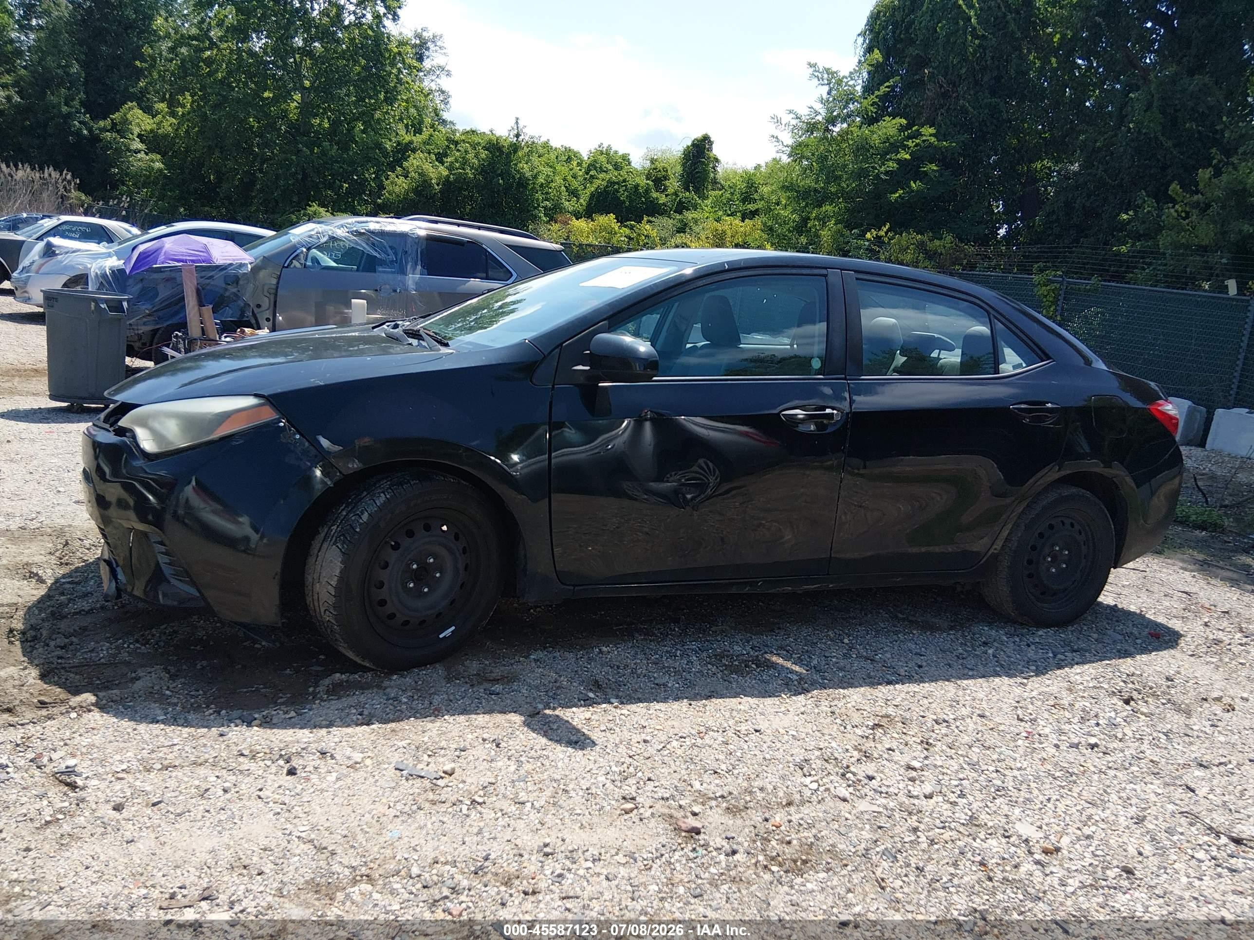2015 Toyota Corolla Le Black vin: 2T1BURHE1FC270287