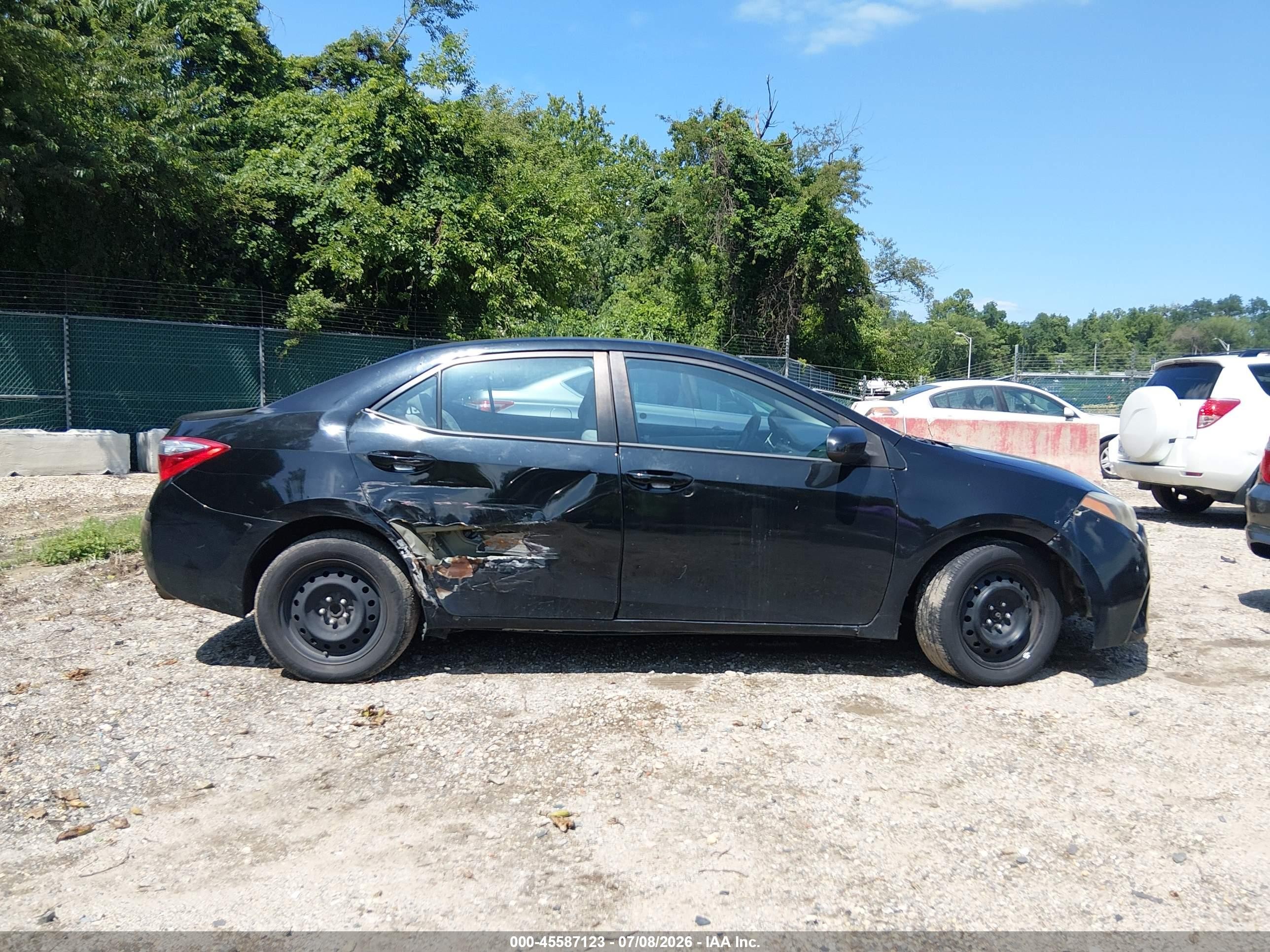 2015 Toyota Corolla Le Black vin: 2T1BURHE1FC270287