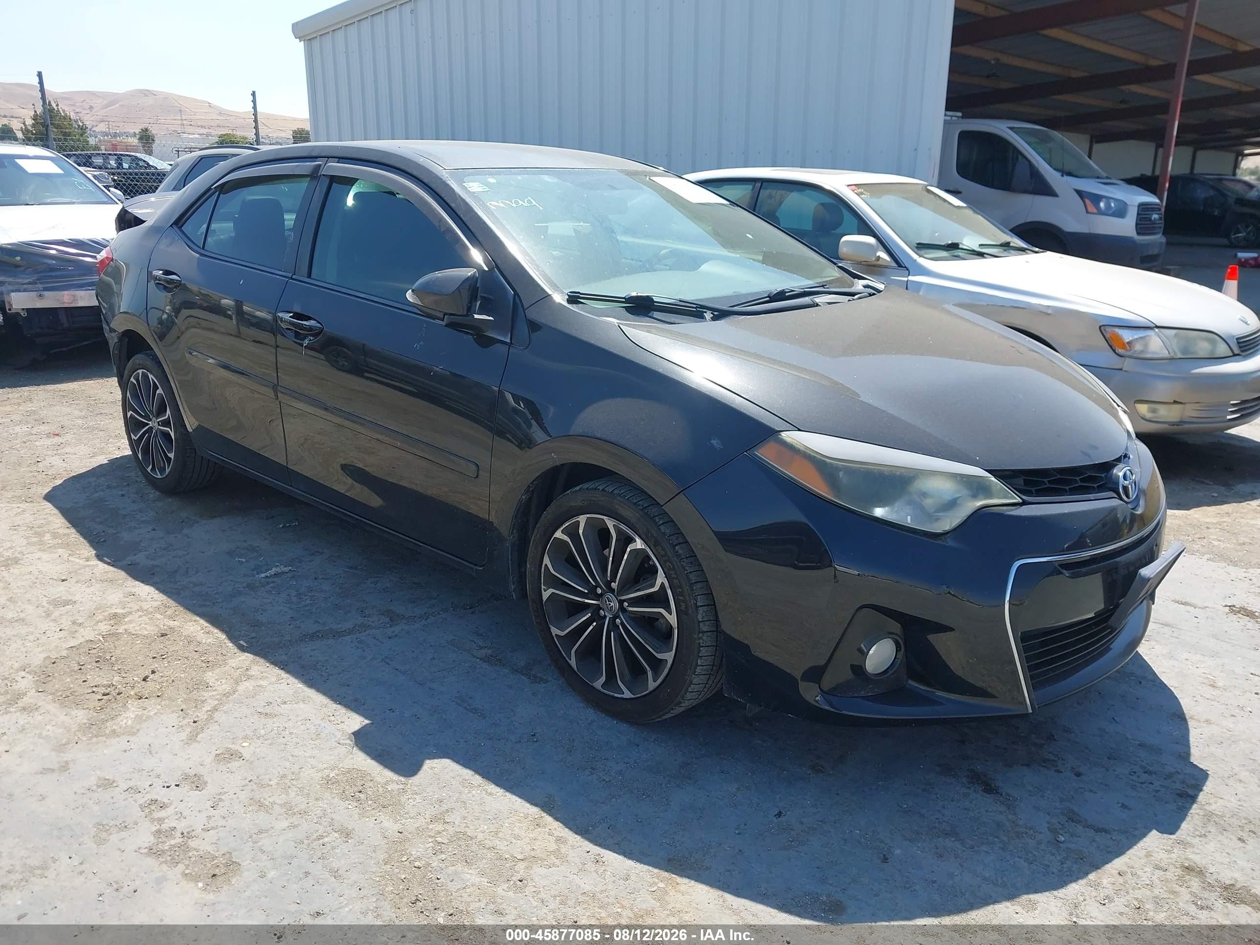 2015 Toyota Corolla S Plus Black vin: 2T1BURHE1FC284657