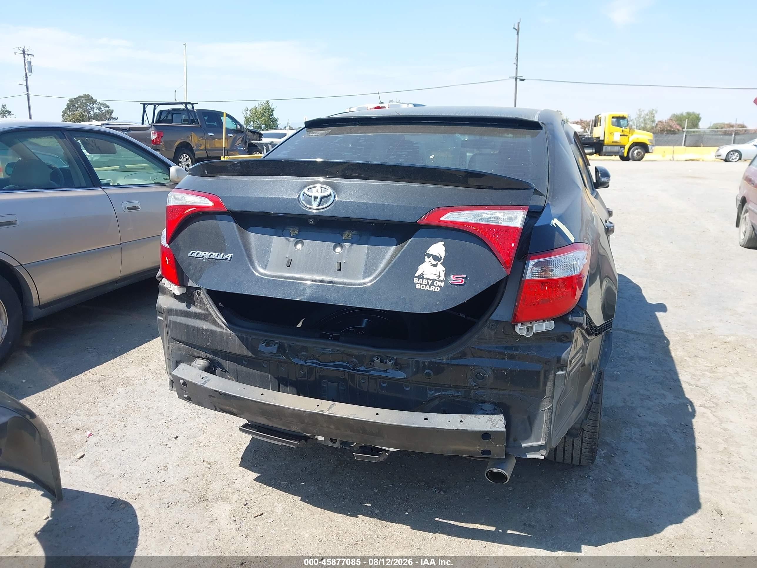 2015 Toyota Corolla S Plus Черный vin: 2T1BURHE1FC284657