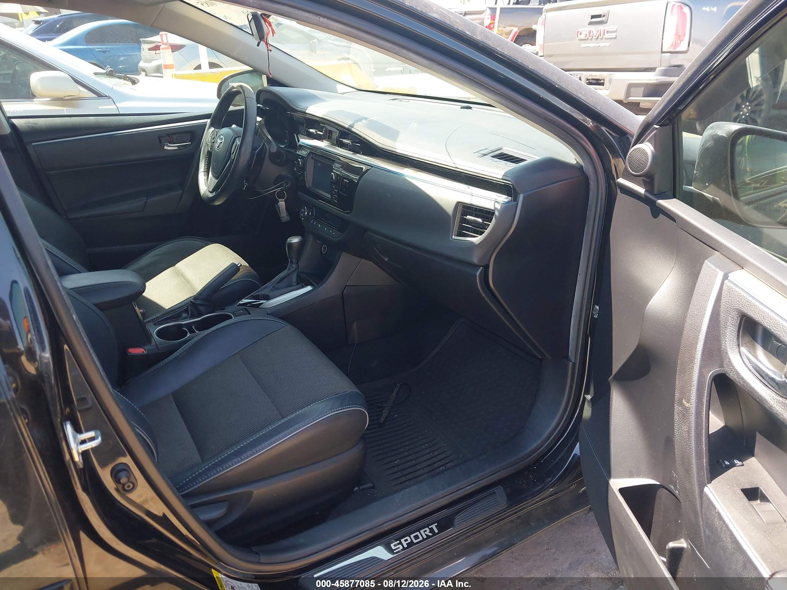 2015 Toyota Corolla S Plus Черный vin: 2T1BURHE1FC284657