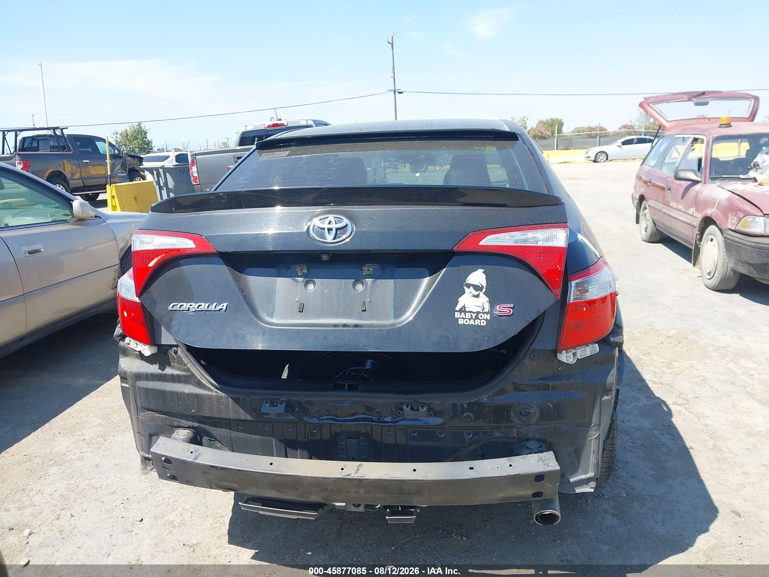 2015 Toyota Corolla S Plus Черный vin: 2T1BURHE1FC284657