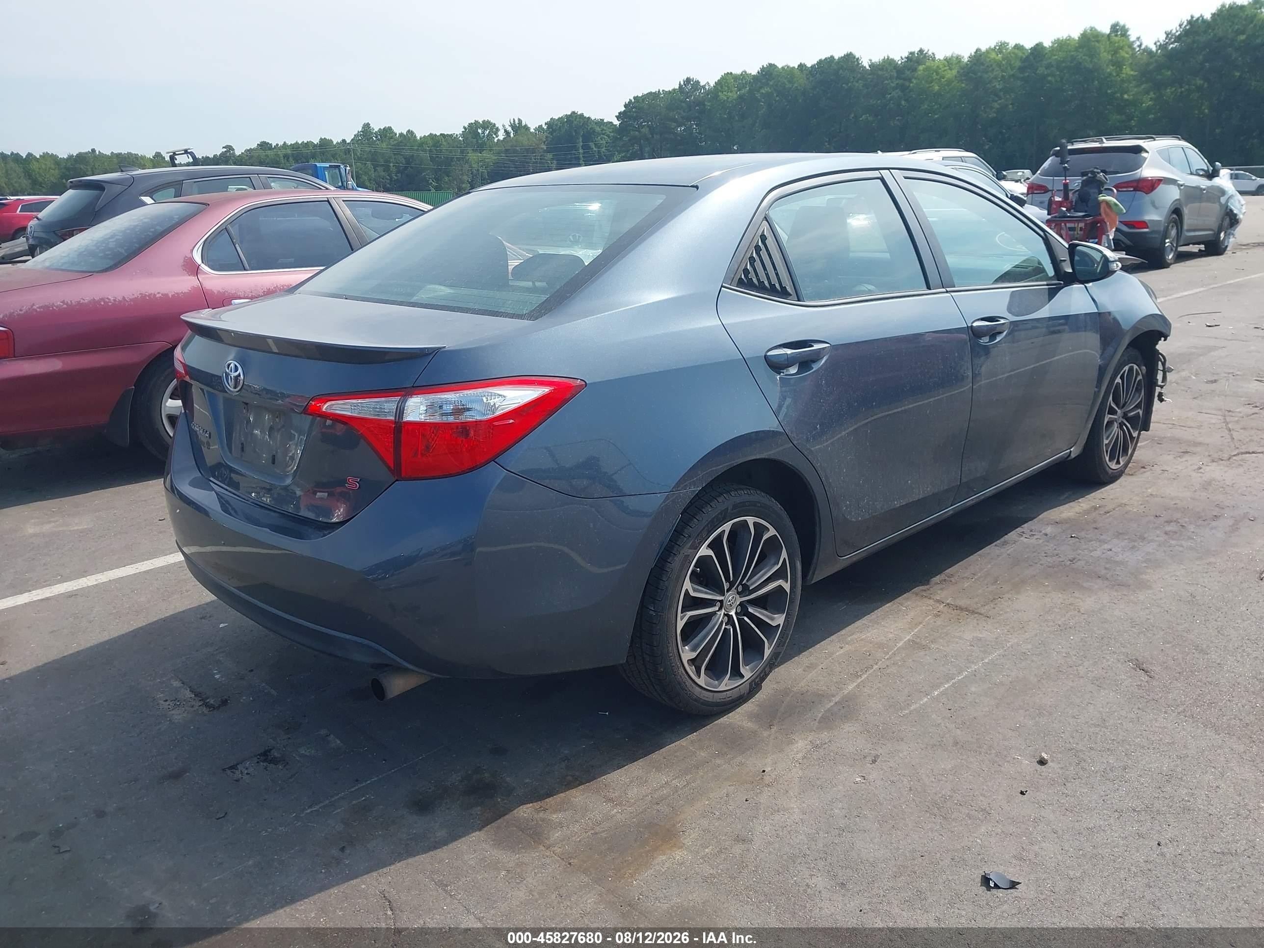 2015 Toyota Corolla S Plus Blue vin: 2T1BURHE1FC317754