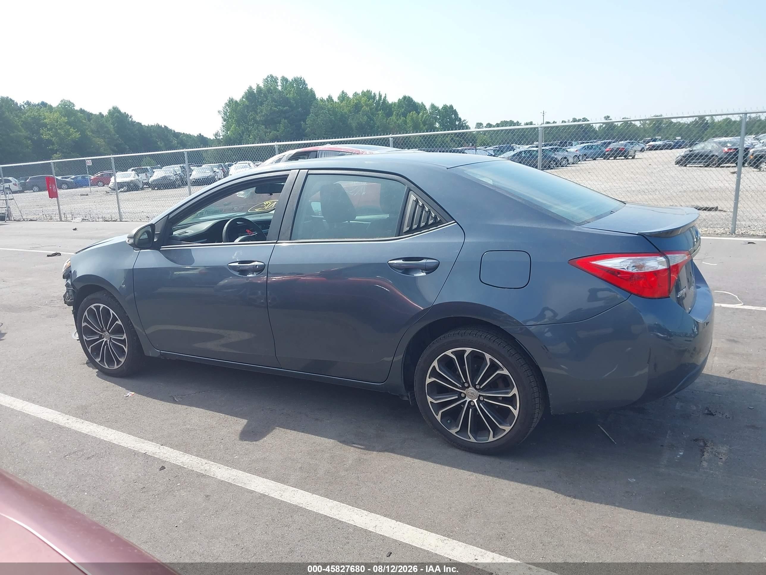 2015 Toyota Corolla S Plus Blue vin: 2T1BURHE1FC317754