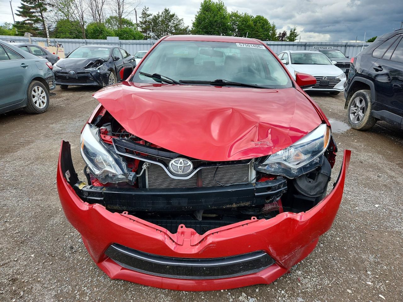 2015 Toyota Corolla L Red vin: 2T1BURHE1FC336952