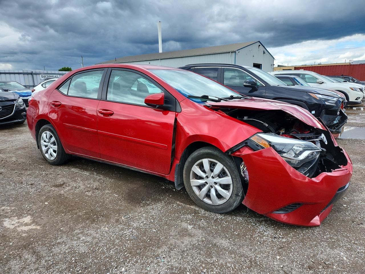 2015 Toyota Corolla L Red vin: 2T1BURHE1FC336952