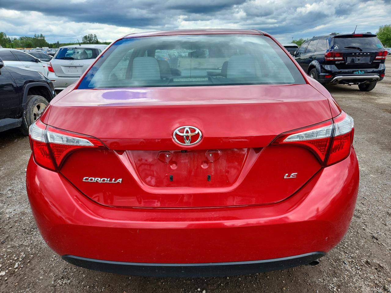 2015 Toyota Corolla L Red vin: 2T1BURHE1FC336952