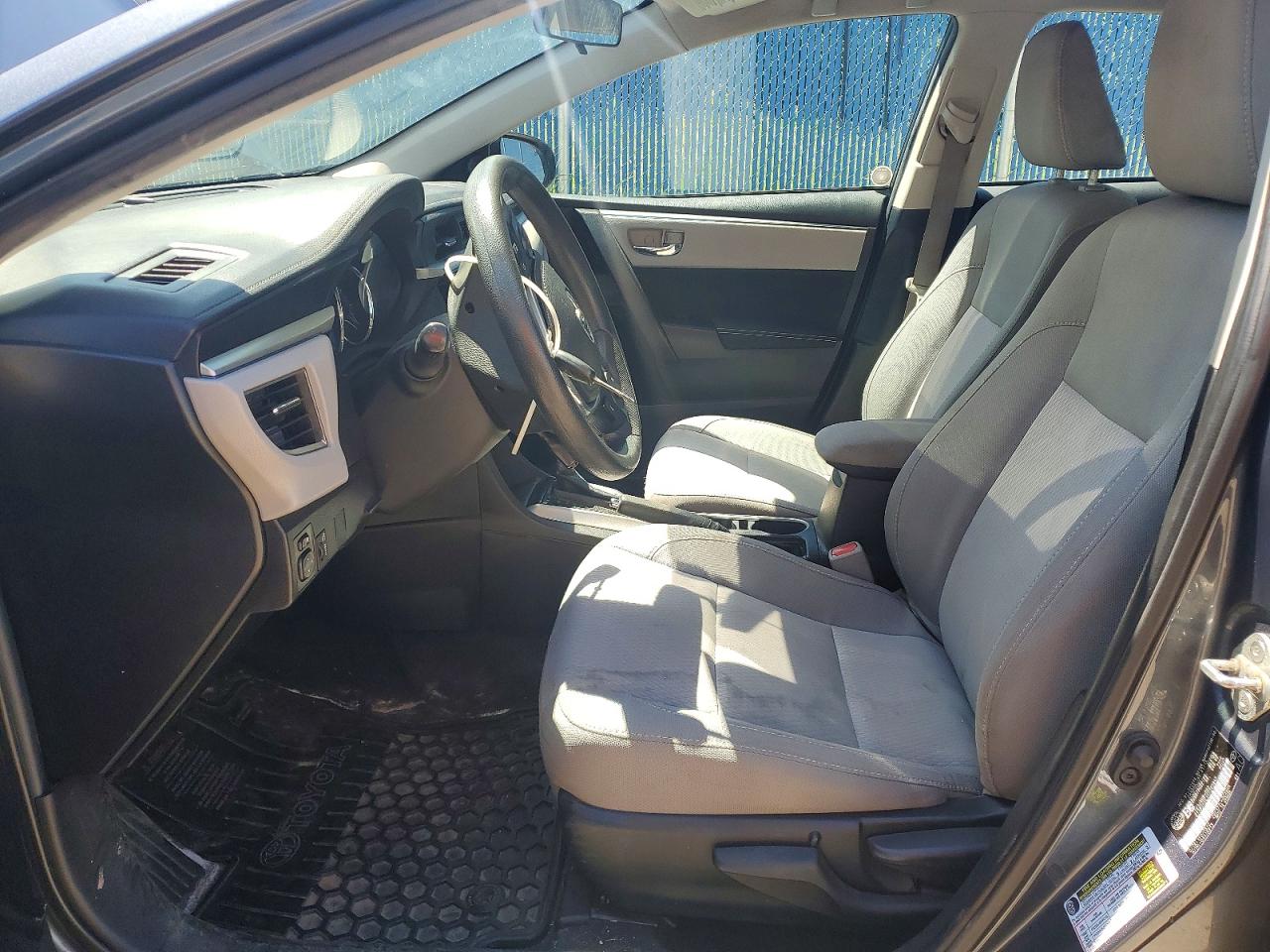 2015 Toyota Corolla L Gray vin: 2T1BURHE1FC350947