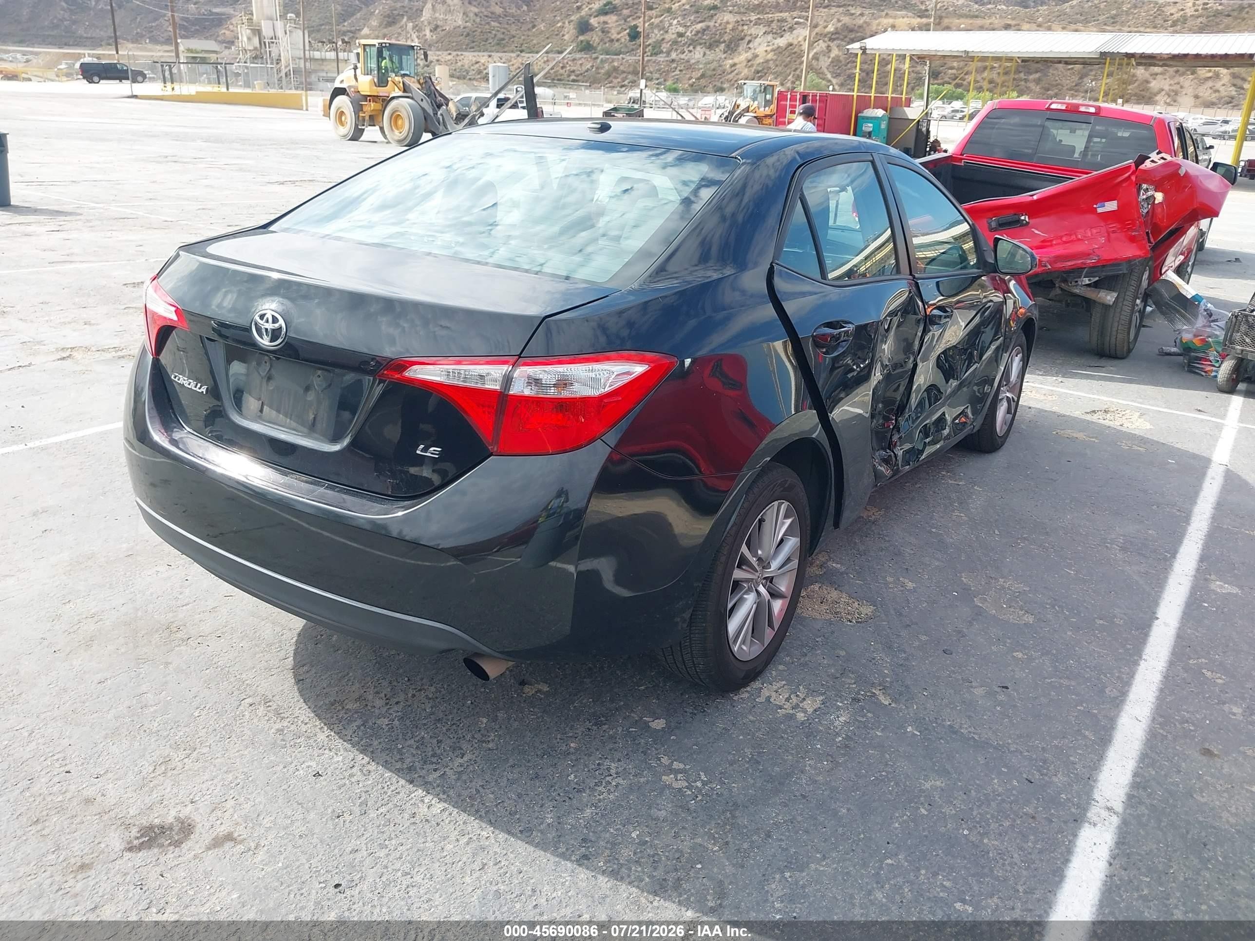 2015 Toyota Corolla Le Premium Black vin: 2T1BURHE1FC351676
