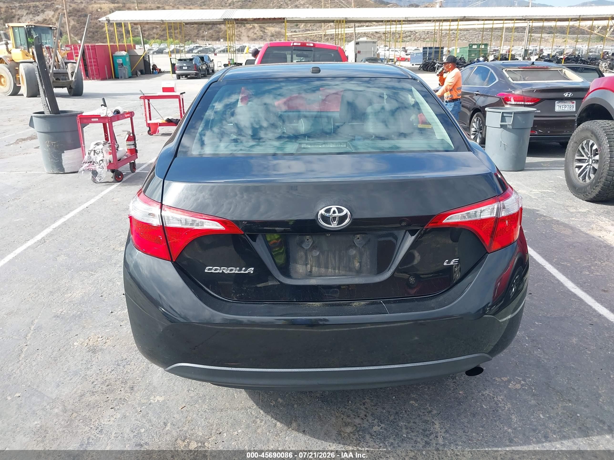 2015 Toyota Corolla Le Premium Black vin: 2T1BURHE1FC351676