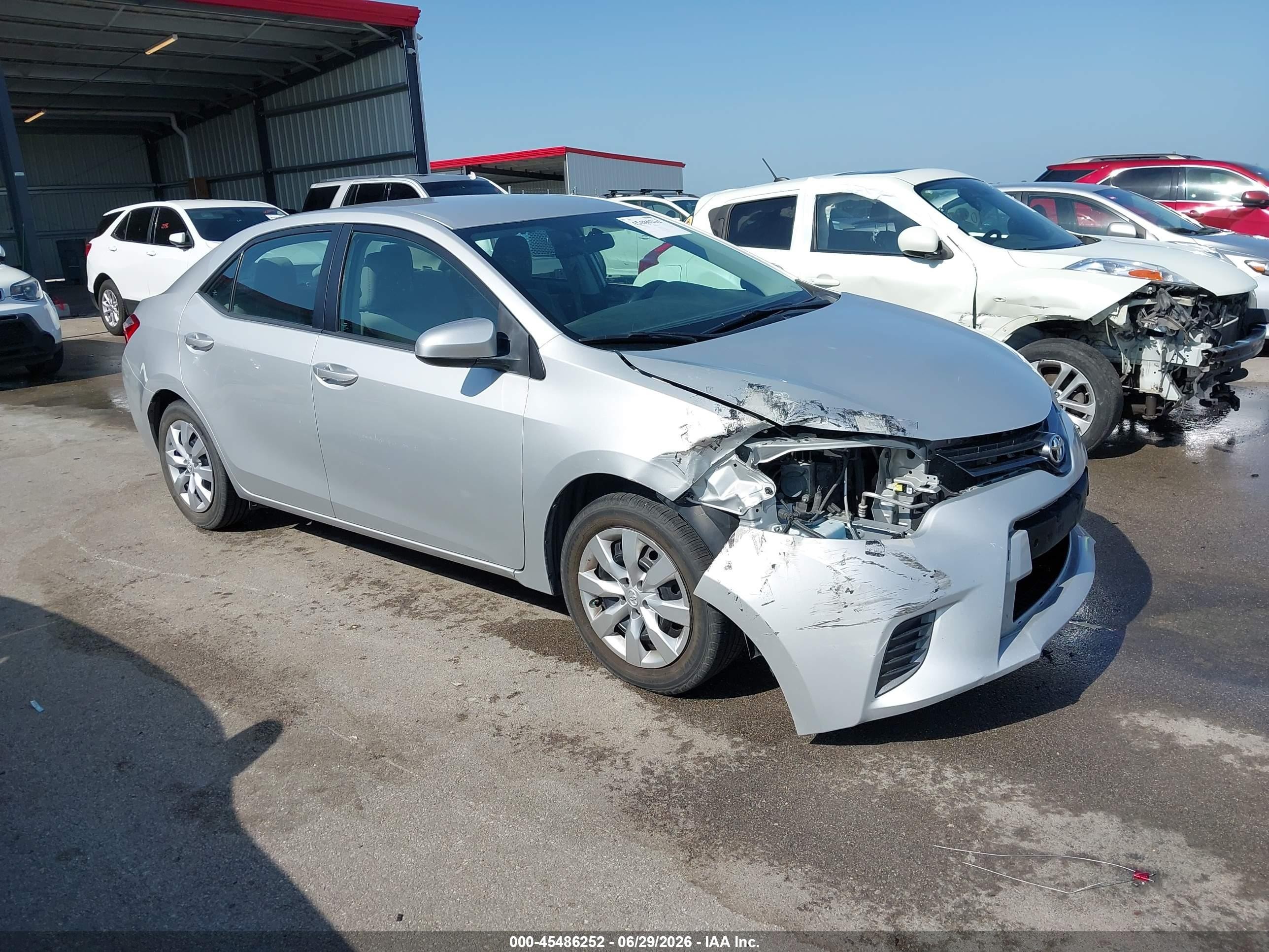2015 Toyota Corolla Le Silver vin: 2T1BURHE1FC352911