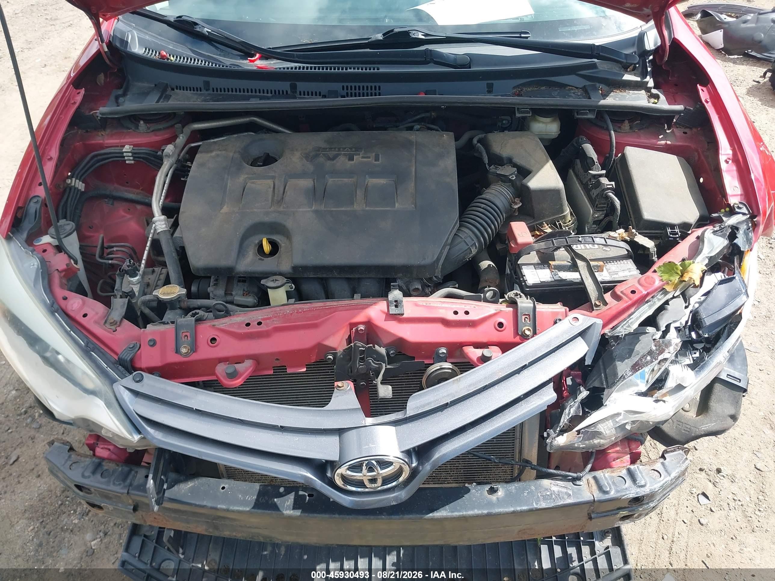 2015 Toyota Corolla Le Plus Red vin: 2T1BURHE1FC359194