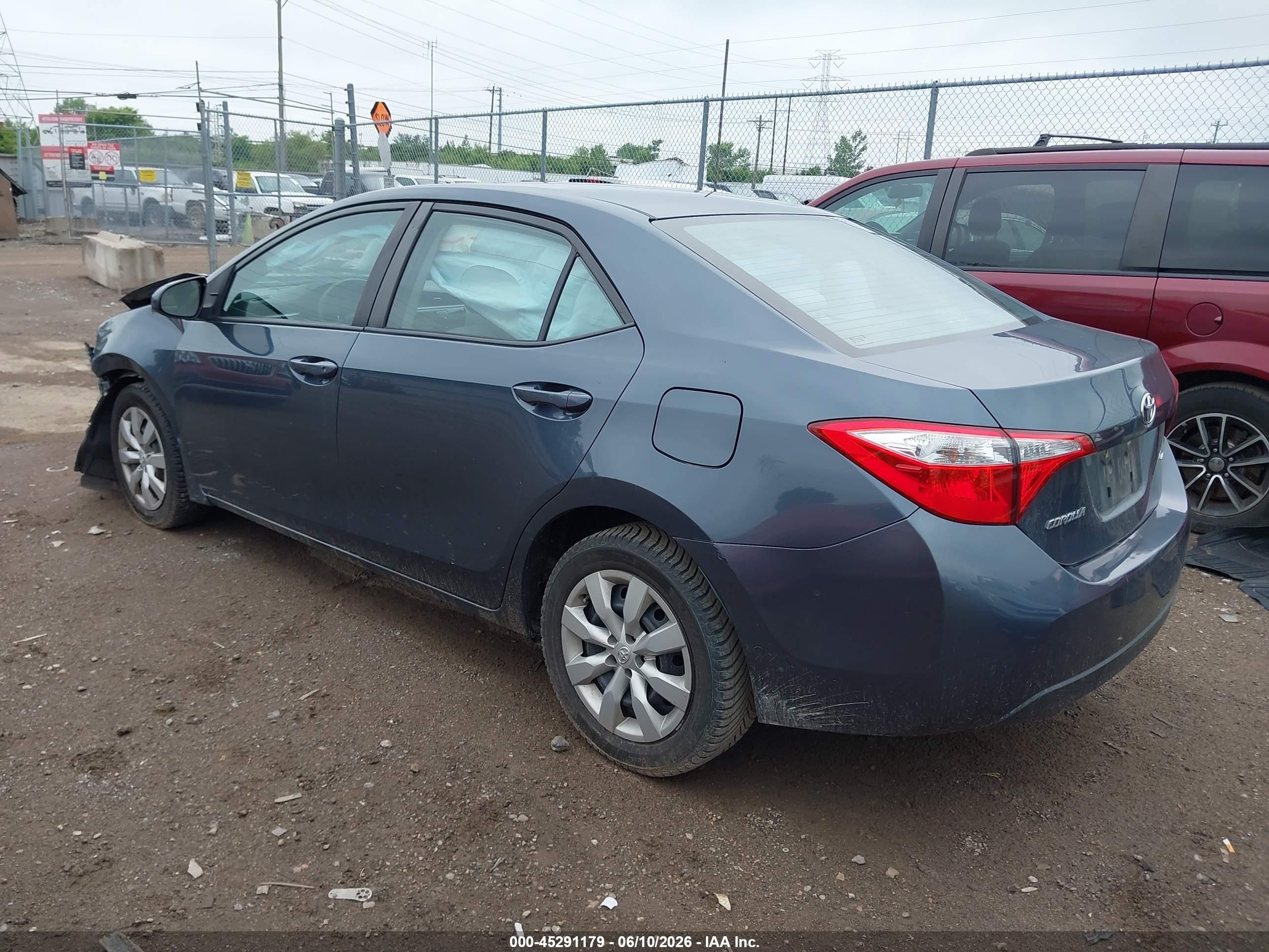 2015 Toyota Corolla Le Gray vin: 2T1BURHE1FC366114