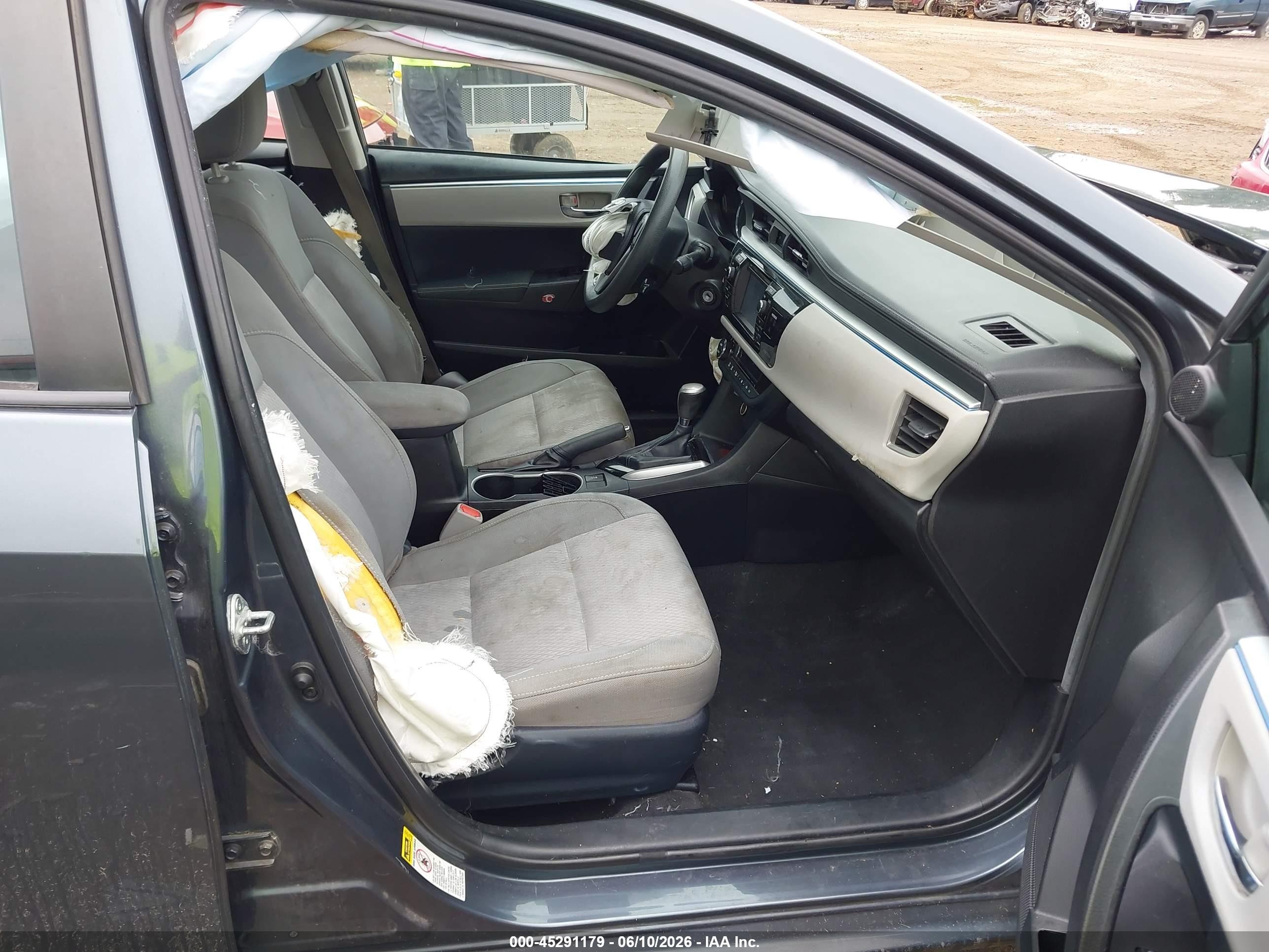 2015 Toyota Corolla Le Gray vin: 2T1BURHE1FC366114