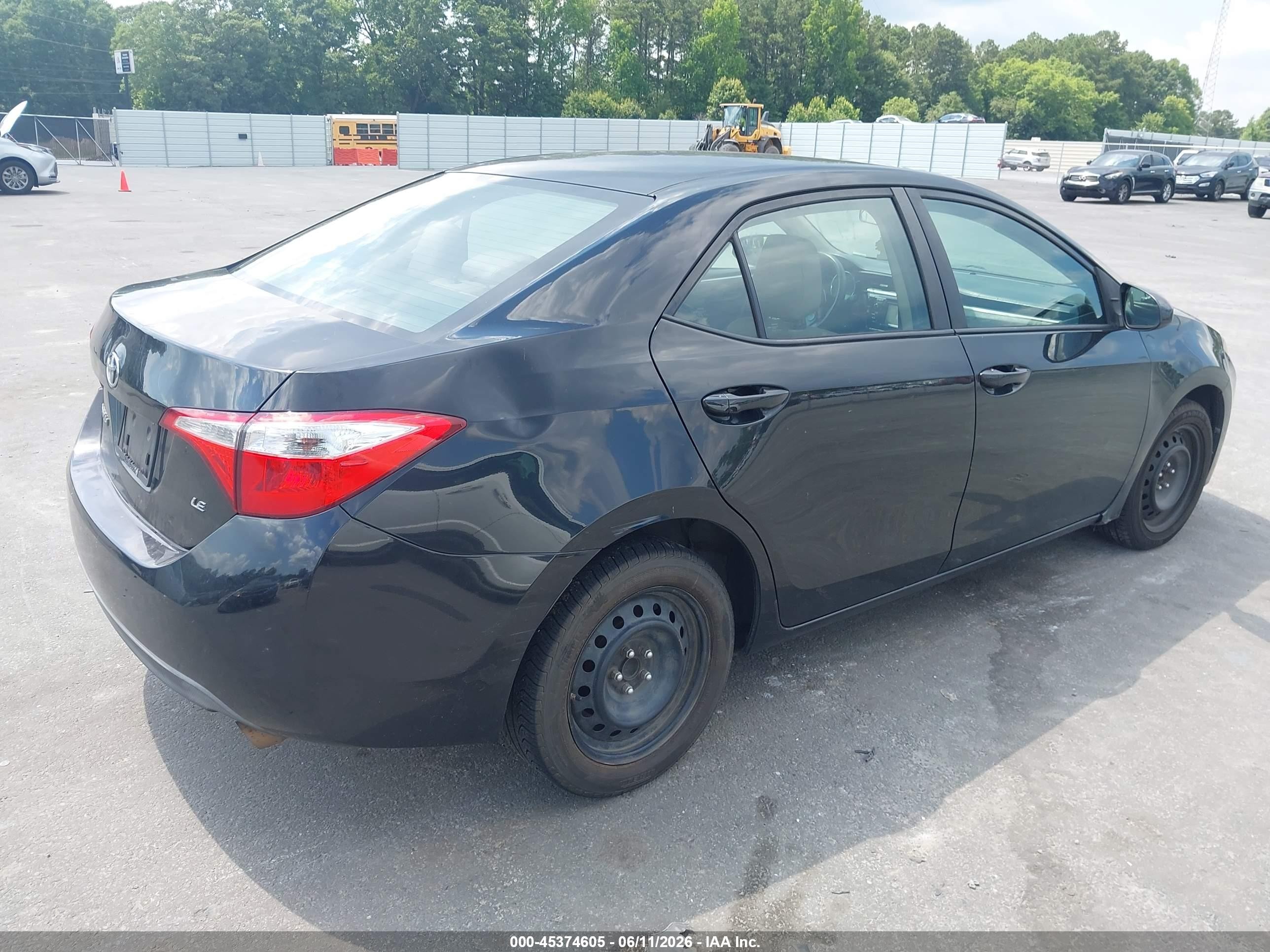2015 Toyota Corolla Le Black vin: 2T1BURHE1FC378490