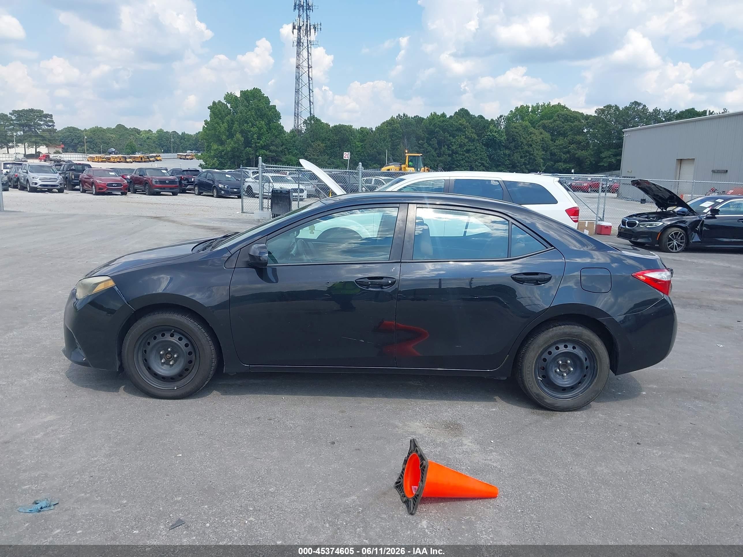 2015 Toyota Corolla Le Black vin: 2T1BURHE1FC378490