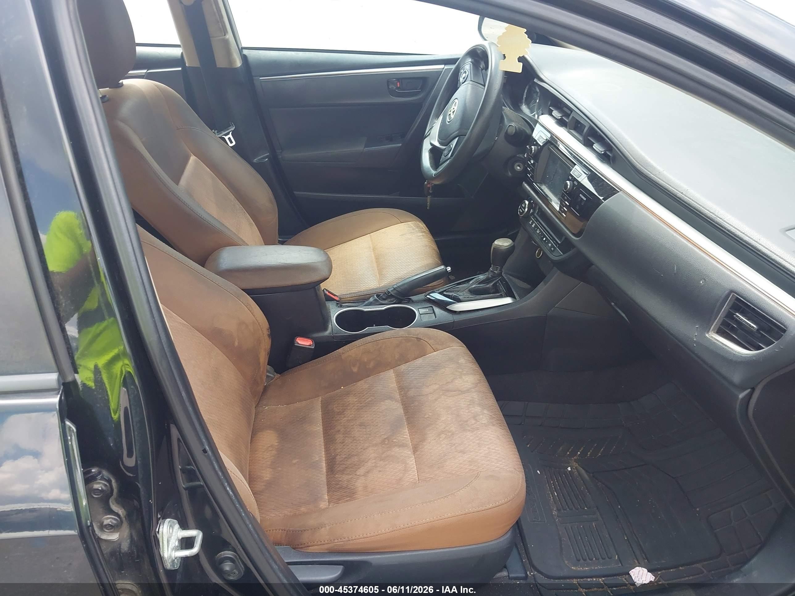 2015 Toyota Corolla Le Black vin: 2T1BURHE1FC378490