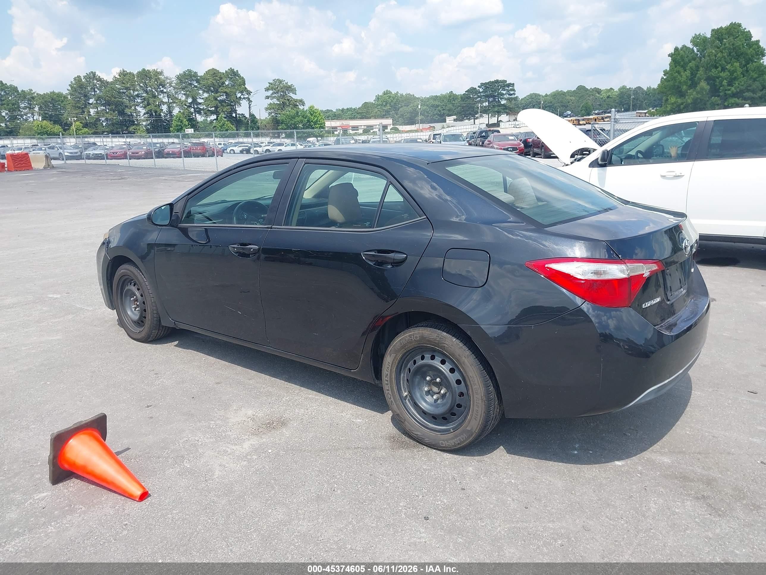 2015 Toyota Corolla Le Black vin: 2T1BURHE1FC378490