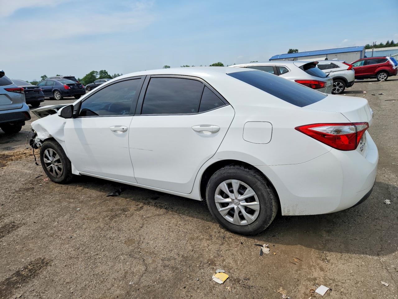2015 Toyota Corolla L White vin: 2T1BURHE1FC391269