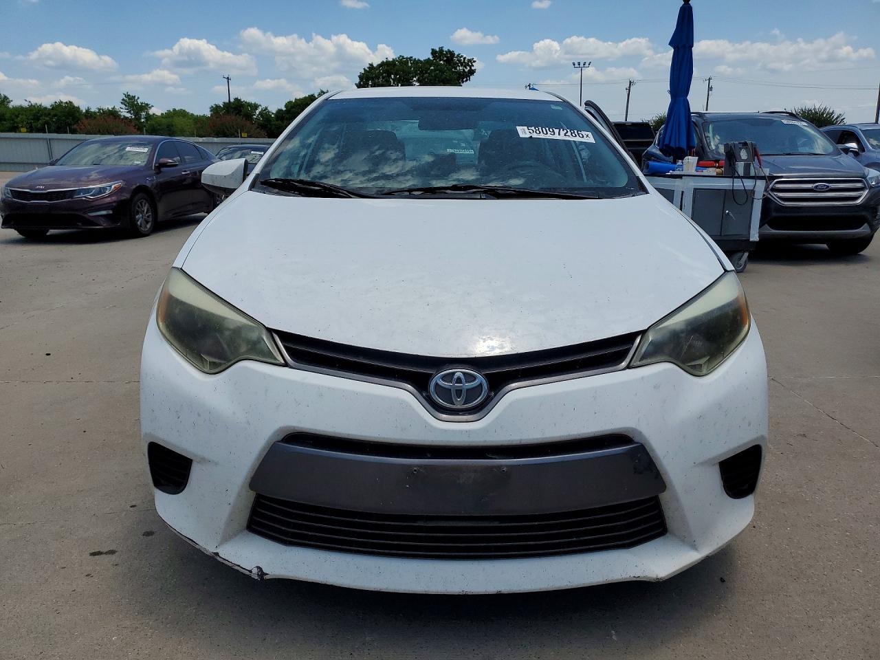 2015 Toyota Corolla Le White vin: 2T1BURHE1FC400794