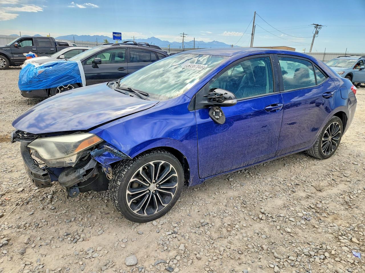2015 Toyota Corolla L Blue vin: 2T1BURHE1FC408006