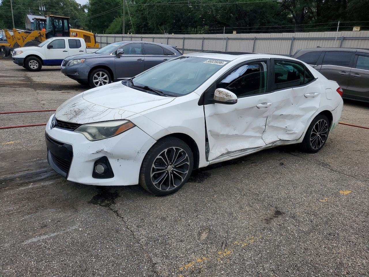 2015 Toyota Corolla S Plus White vin: 2T1BURHE1FC412685