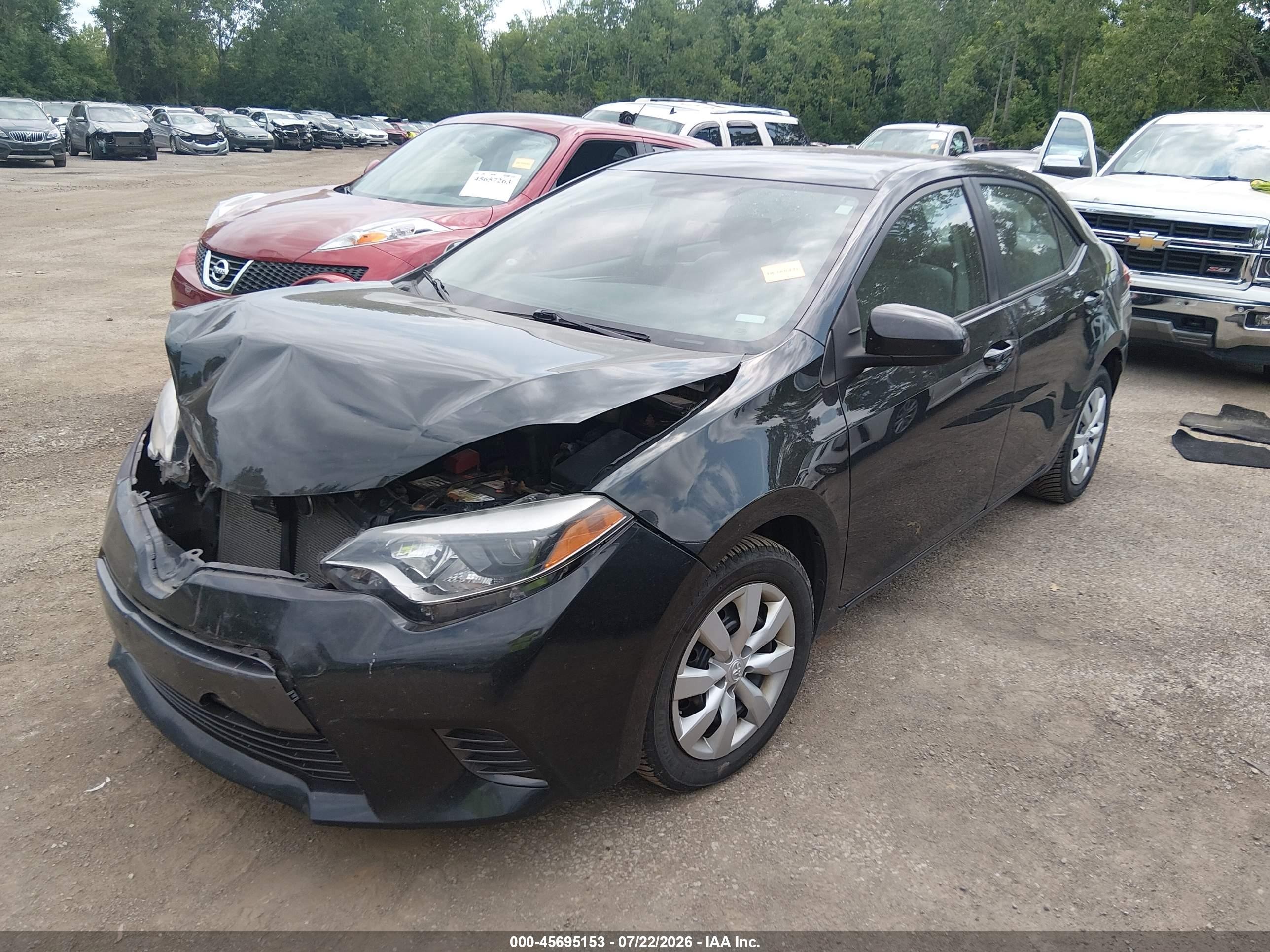 2015 Toyota Corolla Le Blue vin: 2T1BURHE1FC419684