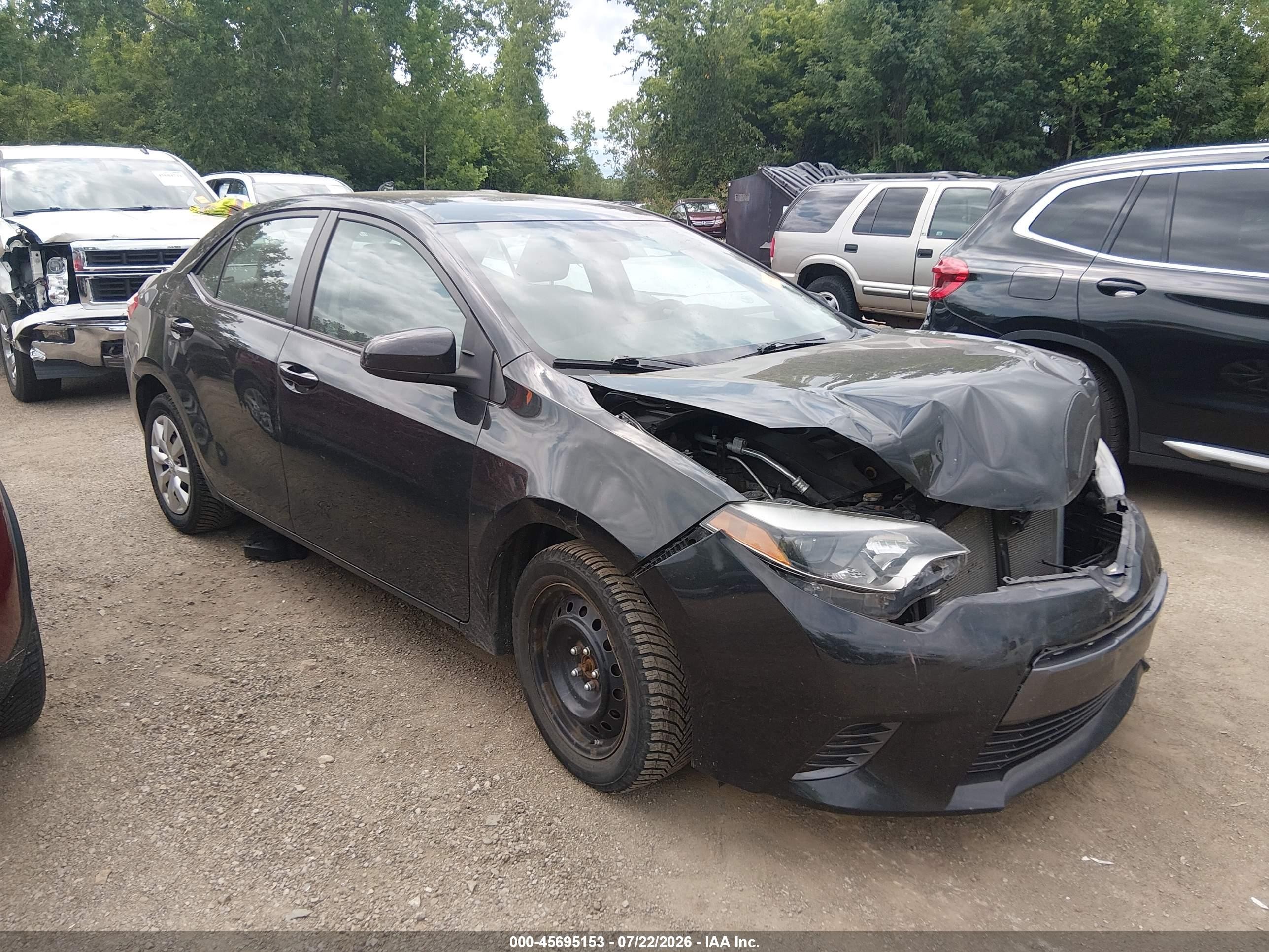 2015 Toyota Corolla Le Blue vin: 2T1BURHE1FC419684