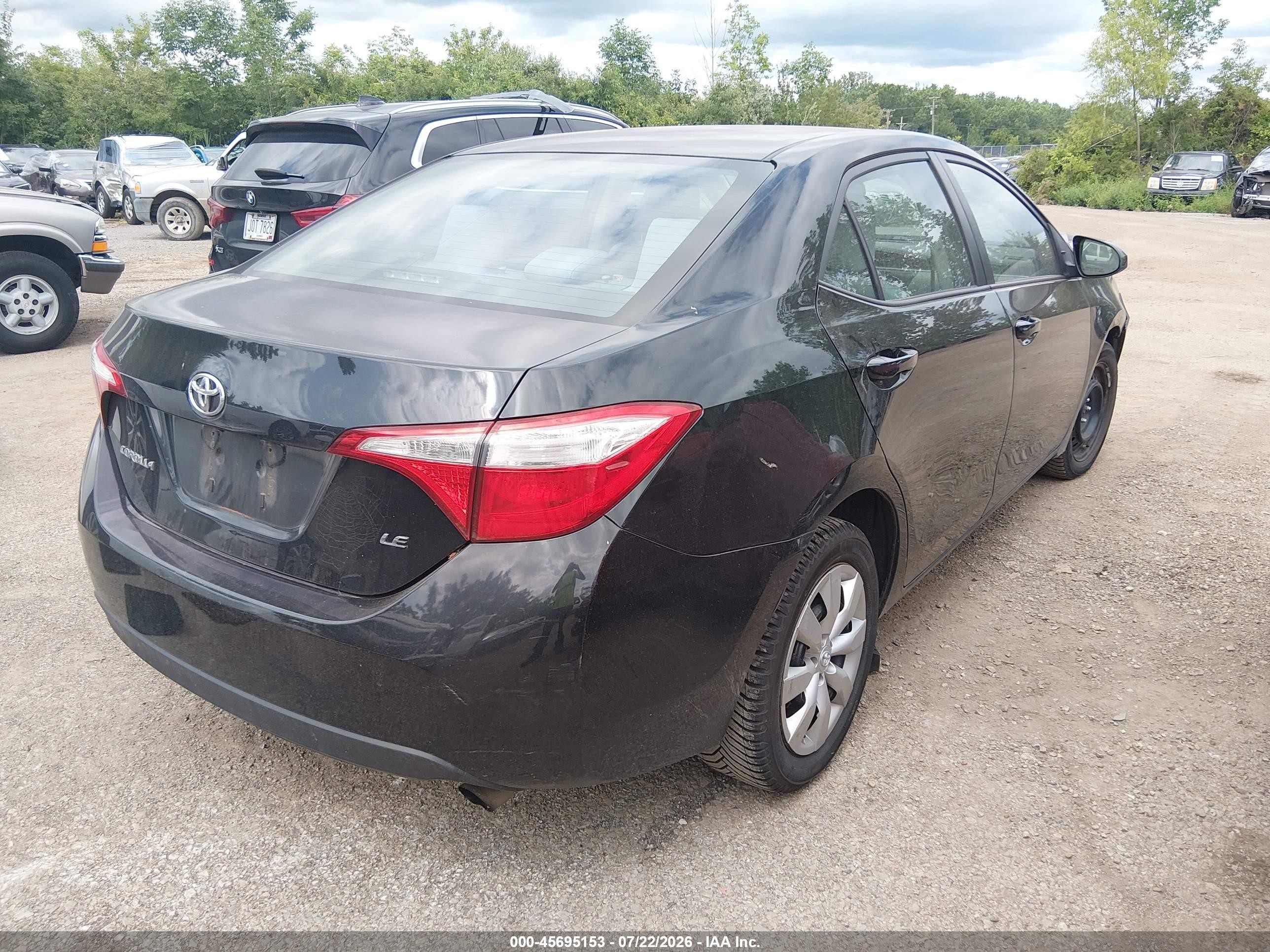 2015 Toyota Corolla Le Blue vin: 2T1BURHE1FC419684