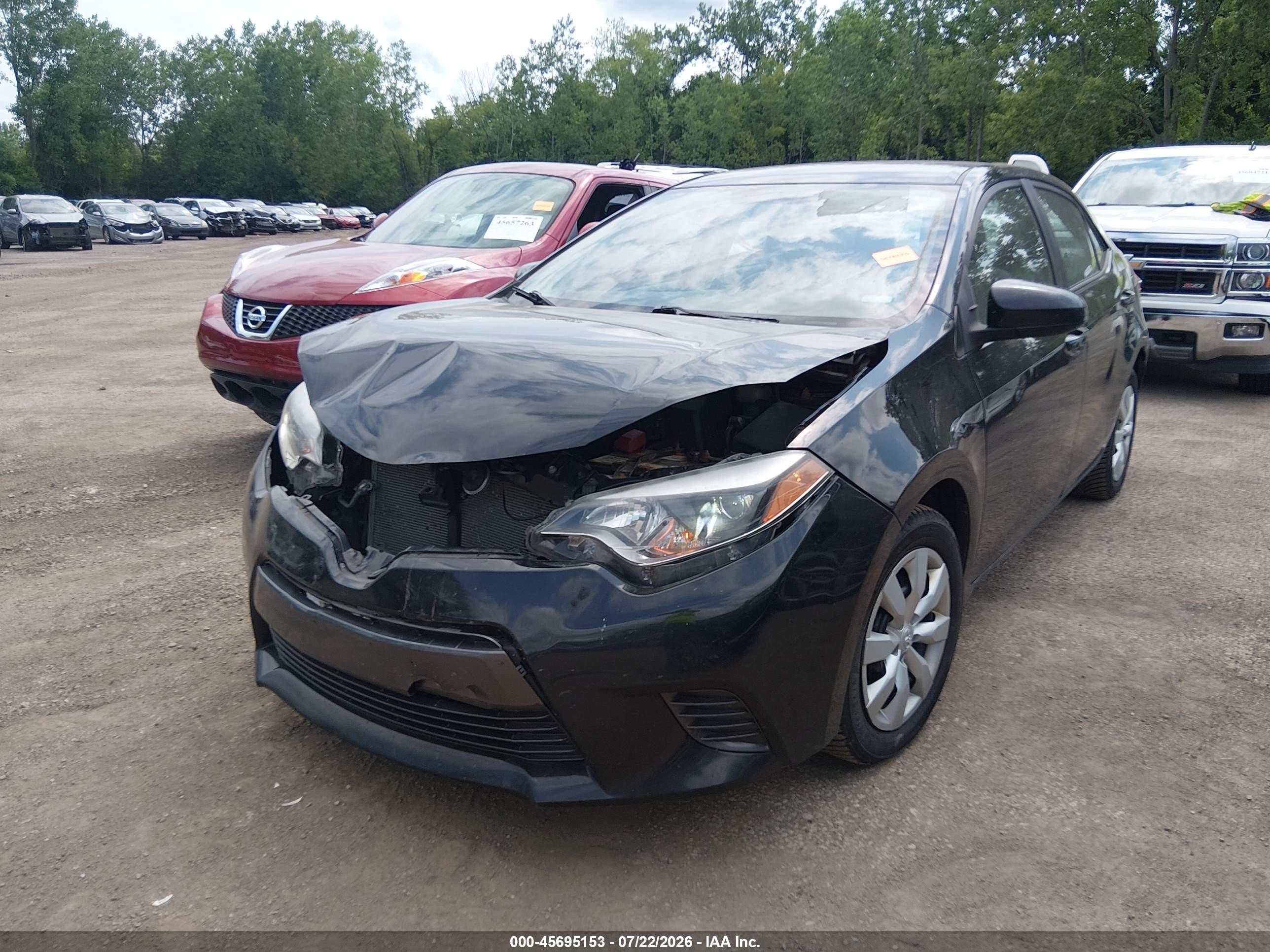 2015 Toyota Corolla Le Blue vin: 2T1BURHE1FC419684