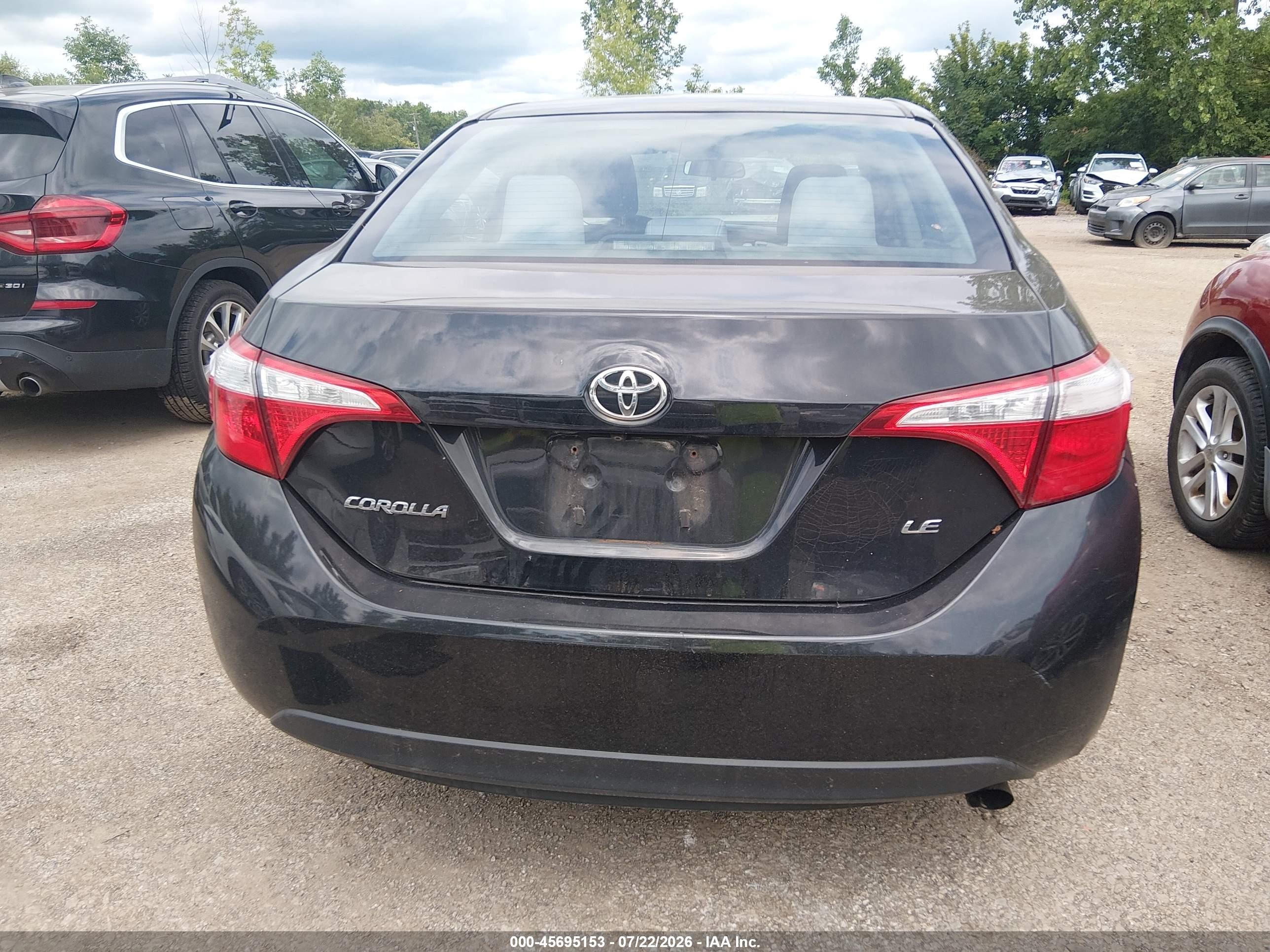 2015 Toyota Corolla Le Blue vin: 2T1BURHE1FC419684