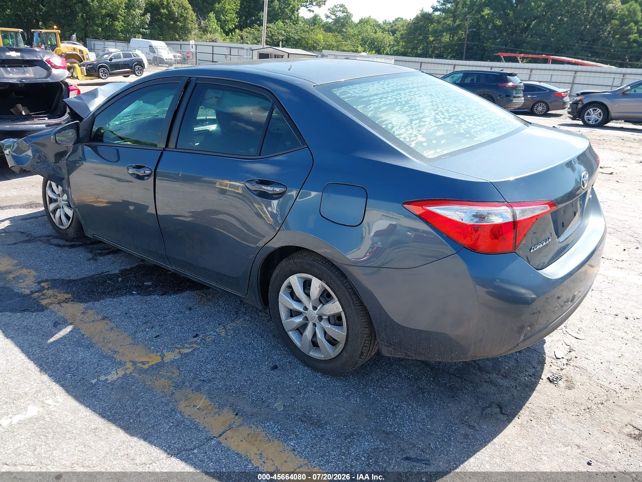 2015 Toyota Corolla Le Blue vin: 2T1BURHE1FC421273