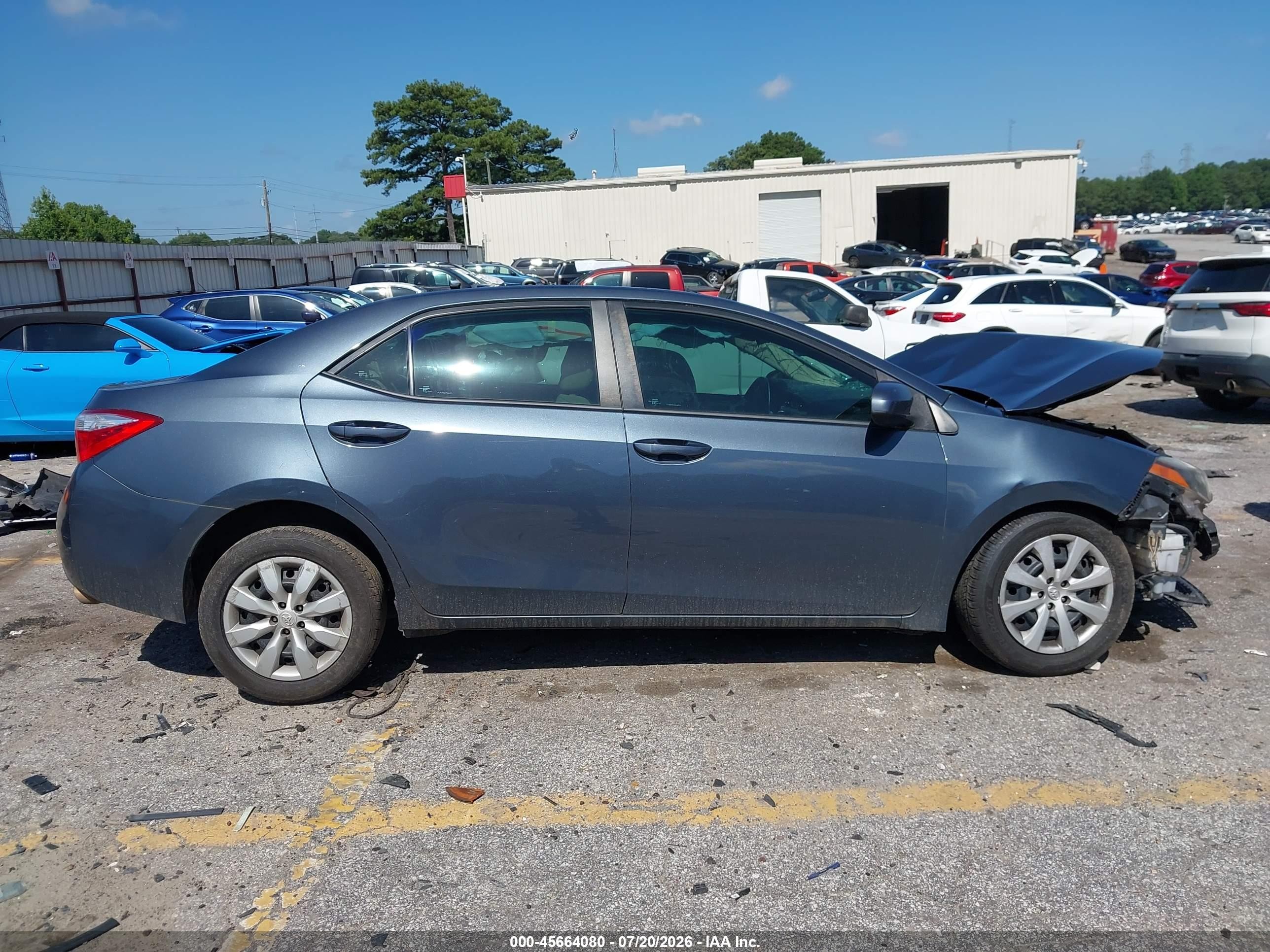 2015 Toyota Corolla Le Blue vin: 2T1BURHE1FC421273