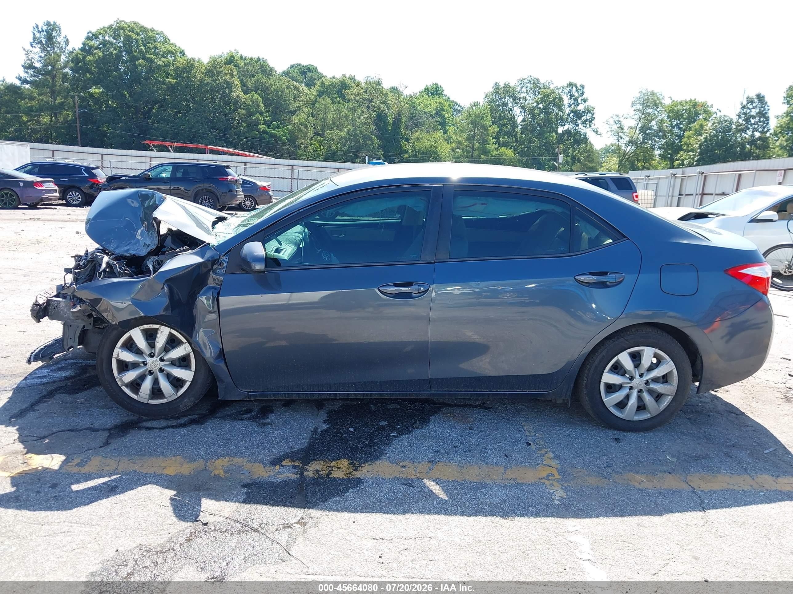 2015 Toyota Corolla Le Blue vin: 2T1BURHE1FC421273