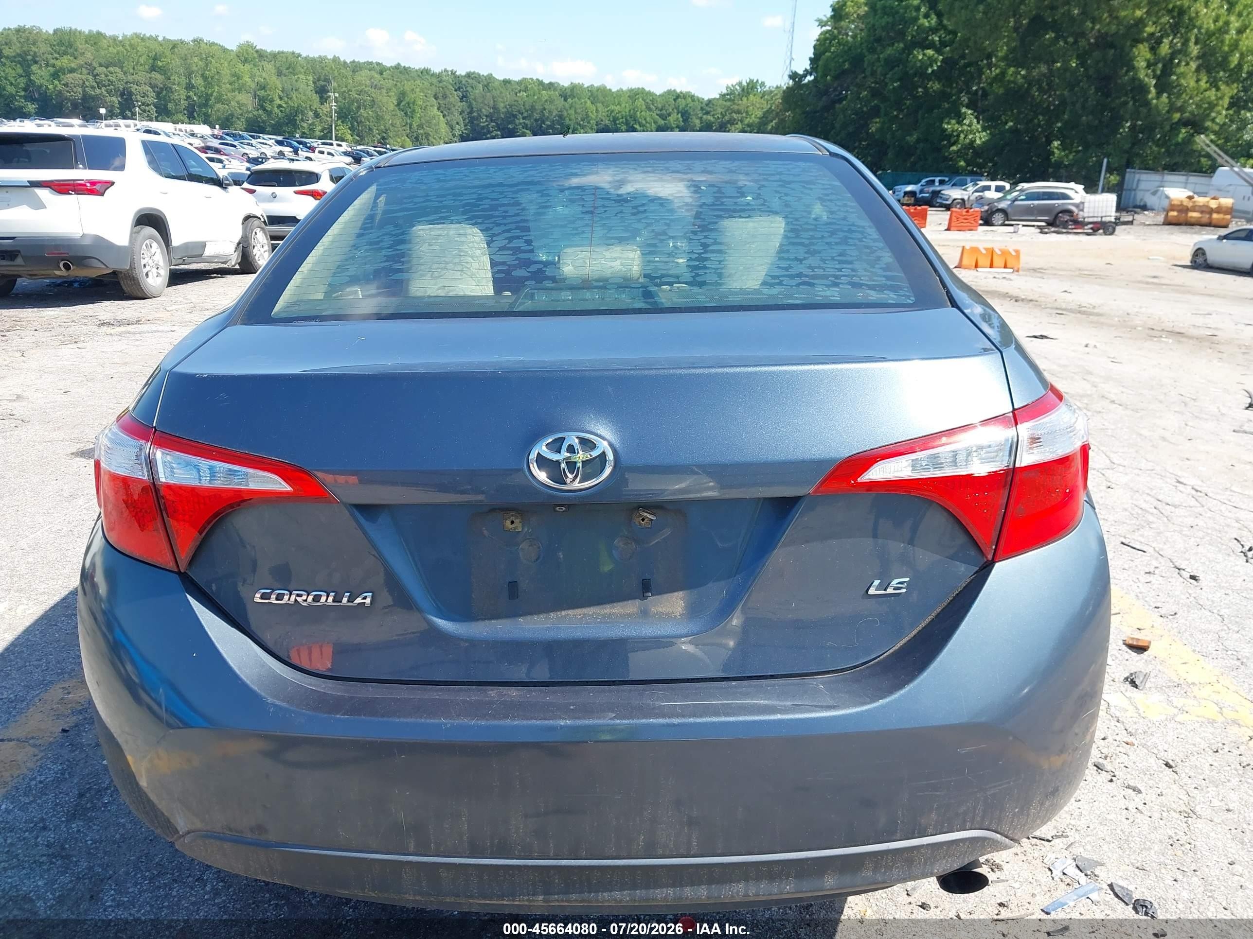 2015 Toyota Corolla Le Blue vin: 2T1BURHE1FC421273