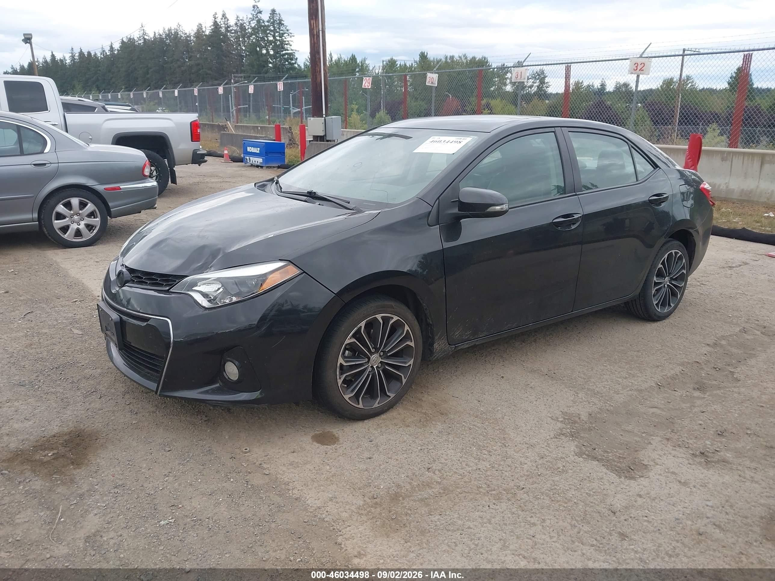 2015 Toyota Corolla S Plus Black vin: 2T1BURHE1FC438364