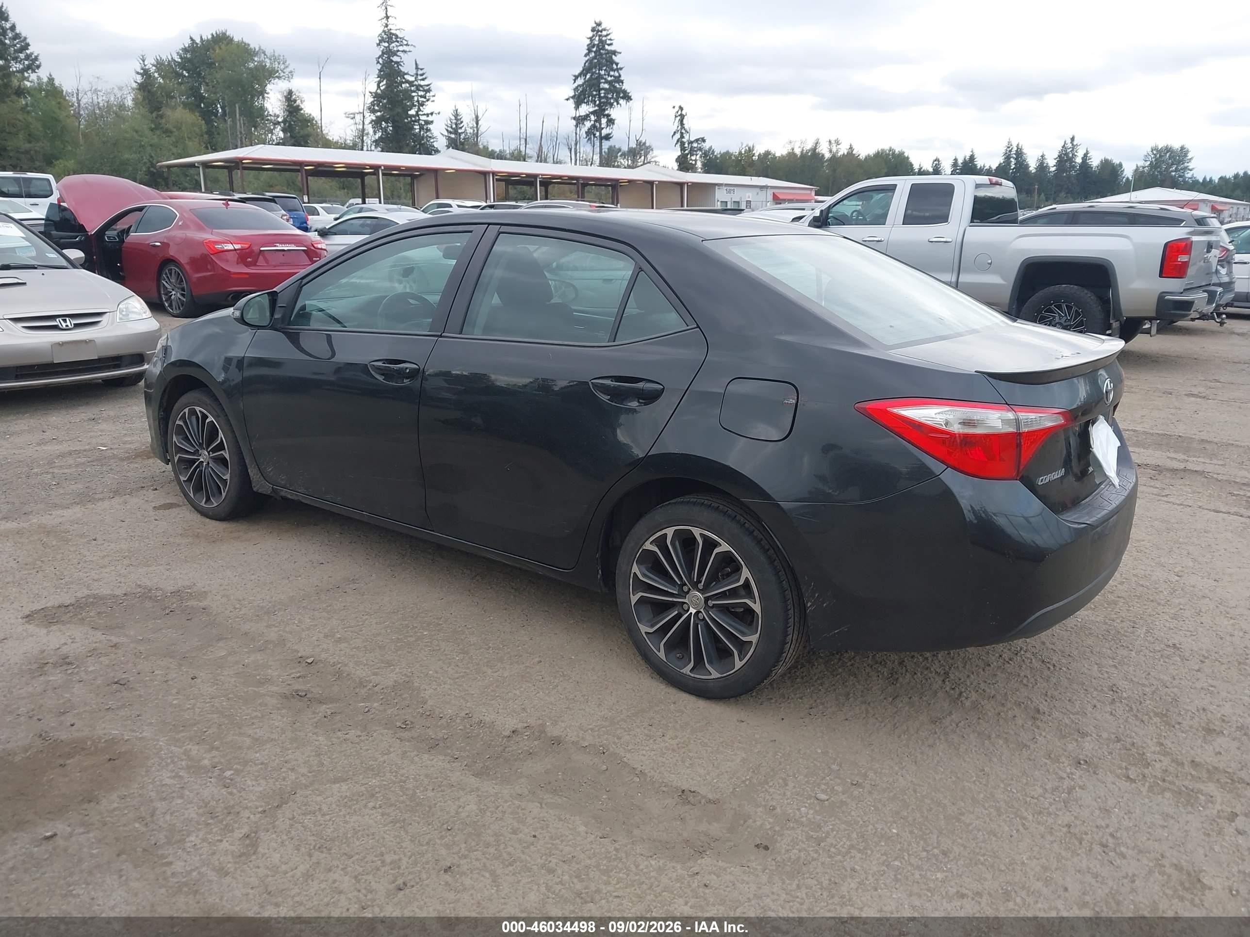 2015 Toyota Corolla S Plus Black vin: 2T1BURHE1FC438364