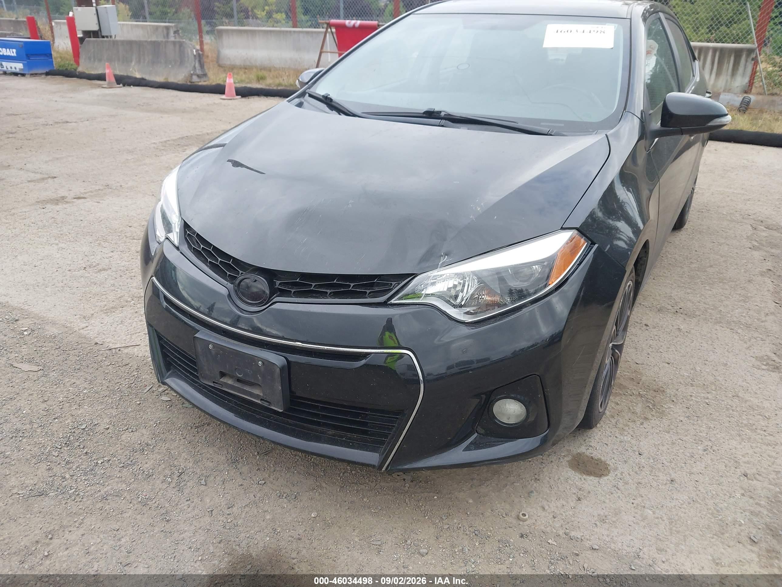 2015 Toyota Corolla S Plus Black vin: 2T1BURHE1FC438364