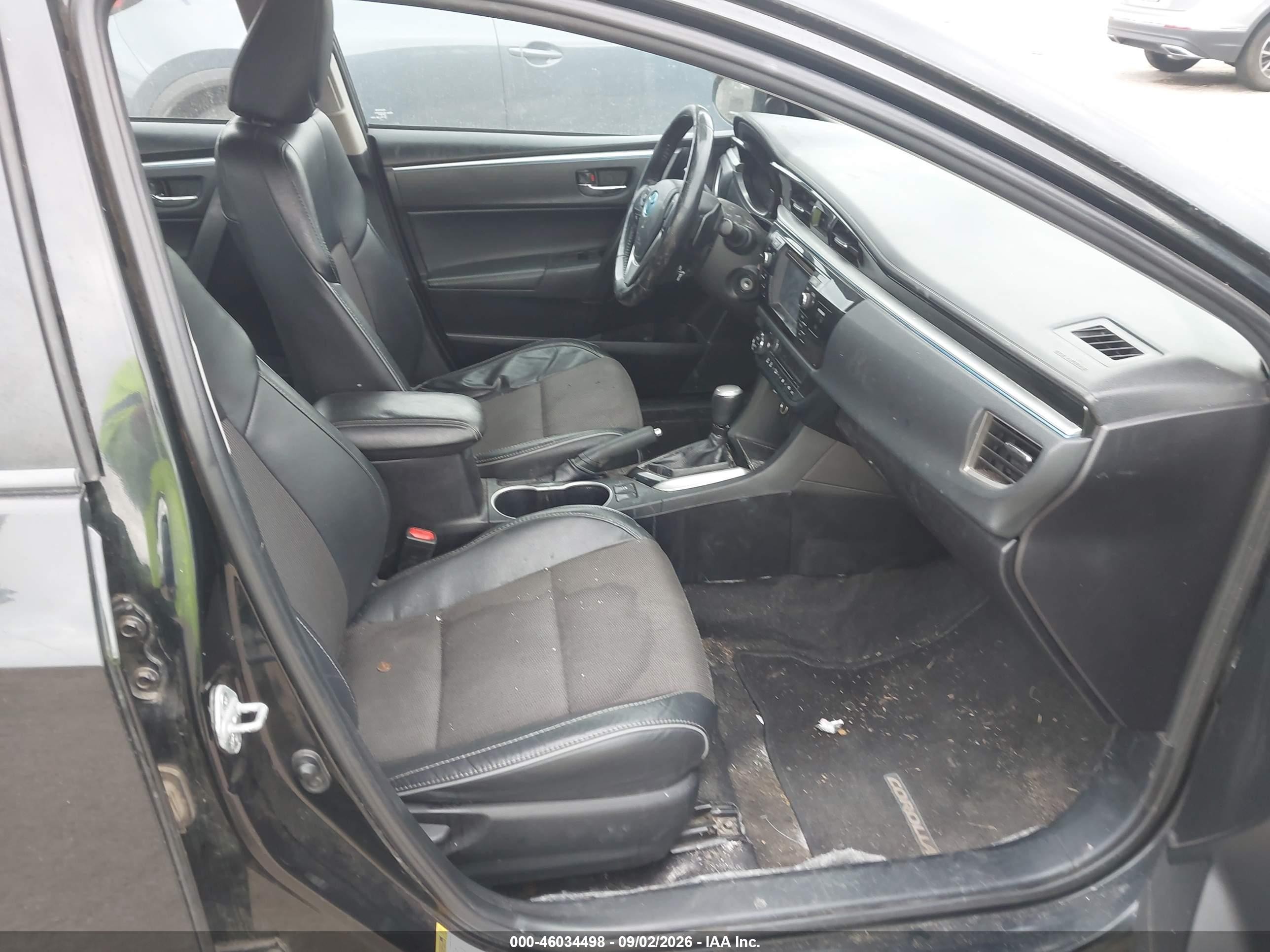 2015 Toyota Corolla S Plus Black vin: 2T1BURHE1FC438364