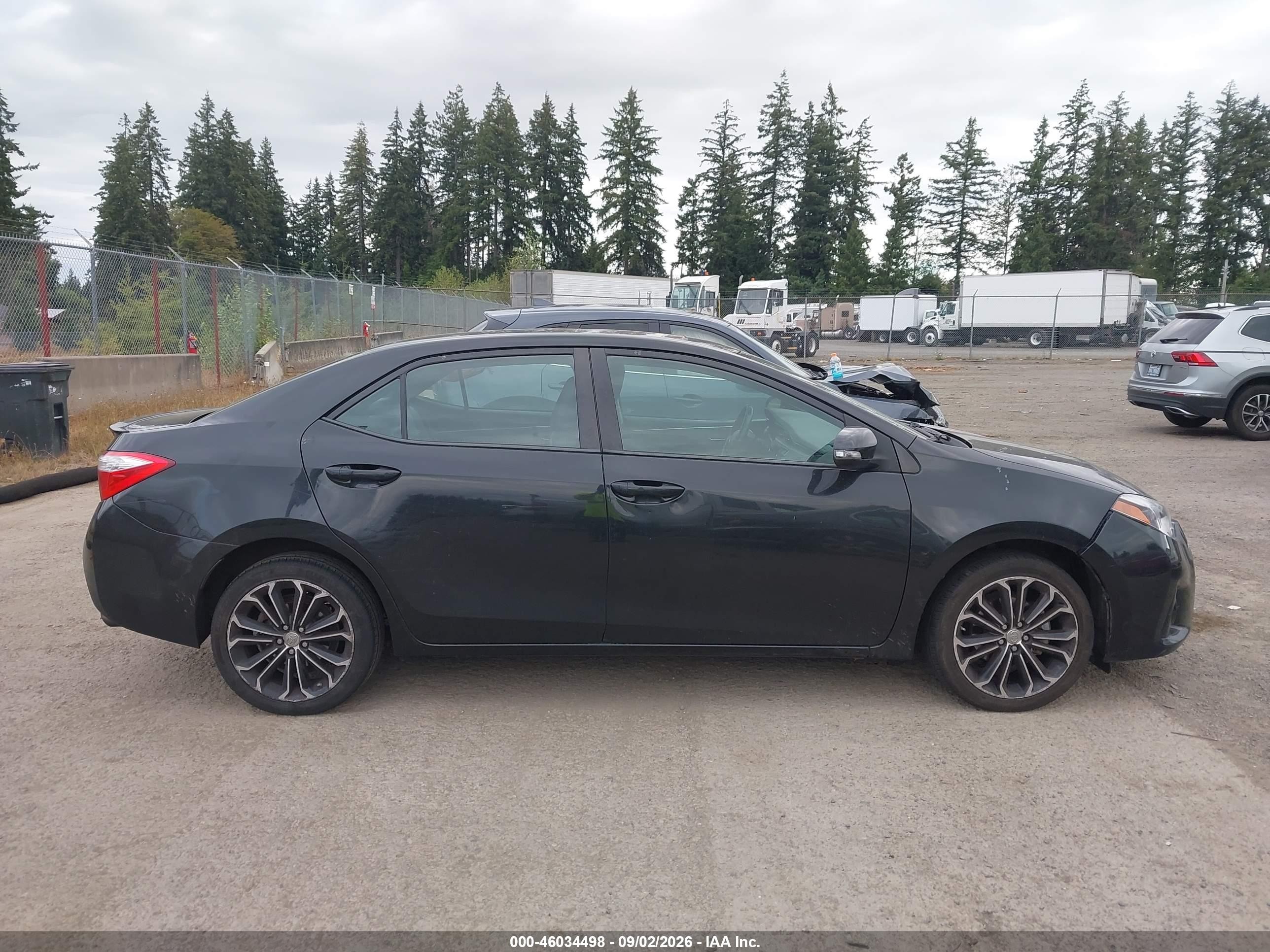 2015 Toyota Corolla S Plus Black vin: 2T1BURHE1FC438364