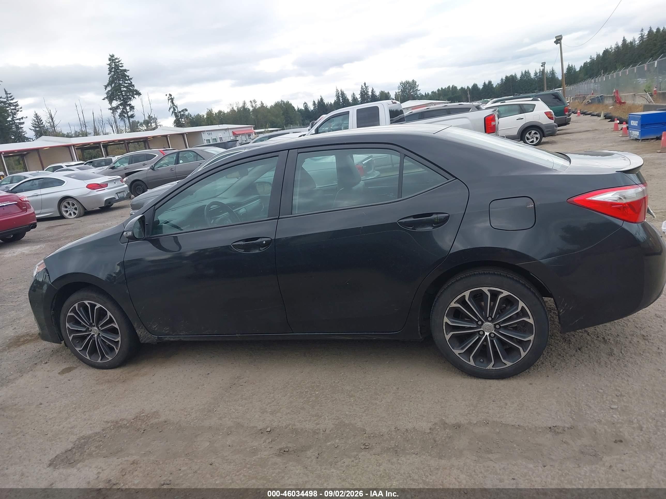 2015 Toyota Corolla S Plus Black vin: 2T1BURHE1FC438364