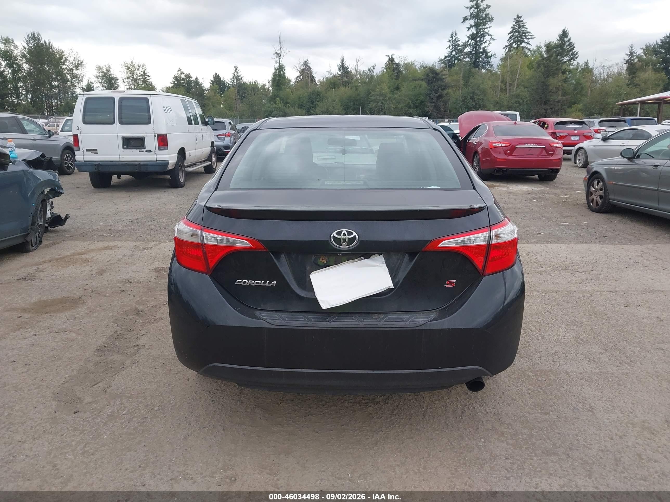 2015 Toyota Corolla S Plus Black vin: 2T1BURHE1FC438364